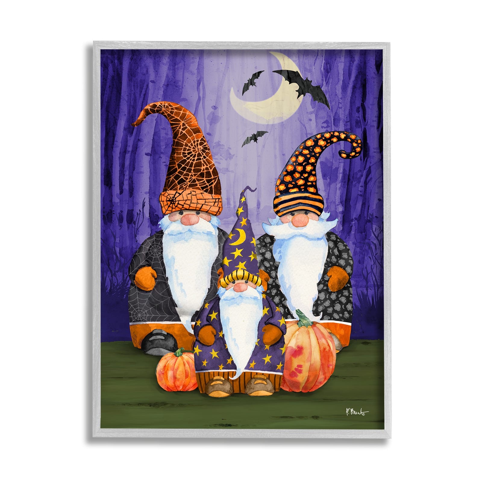 Stupell Industries Halloween Gnomes Framed Giclee Art