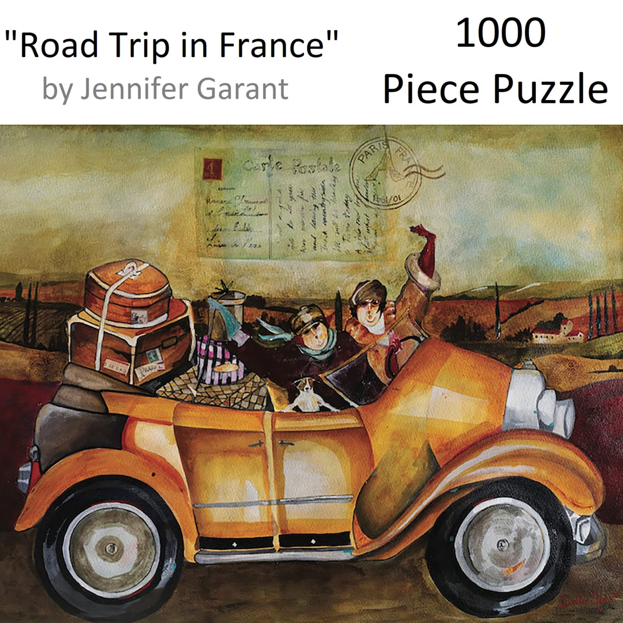 Hart Puzzles Road Trip in France by Jennifer Garant 1,000 Piece Jigsaw Puzzle