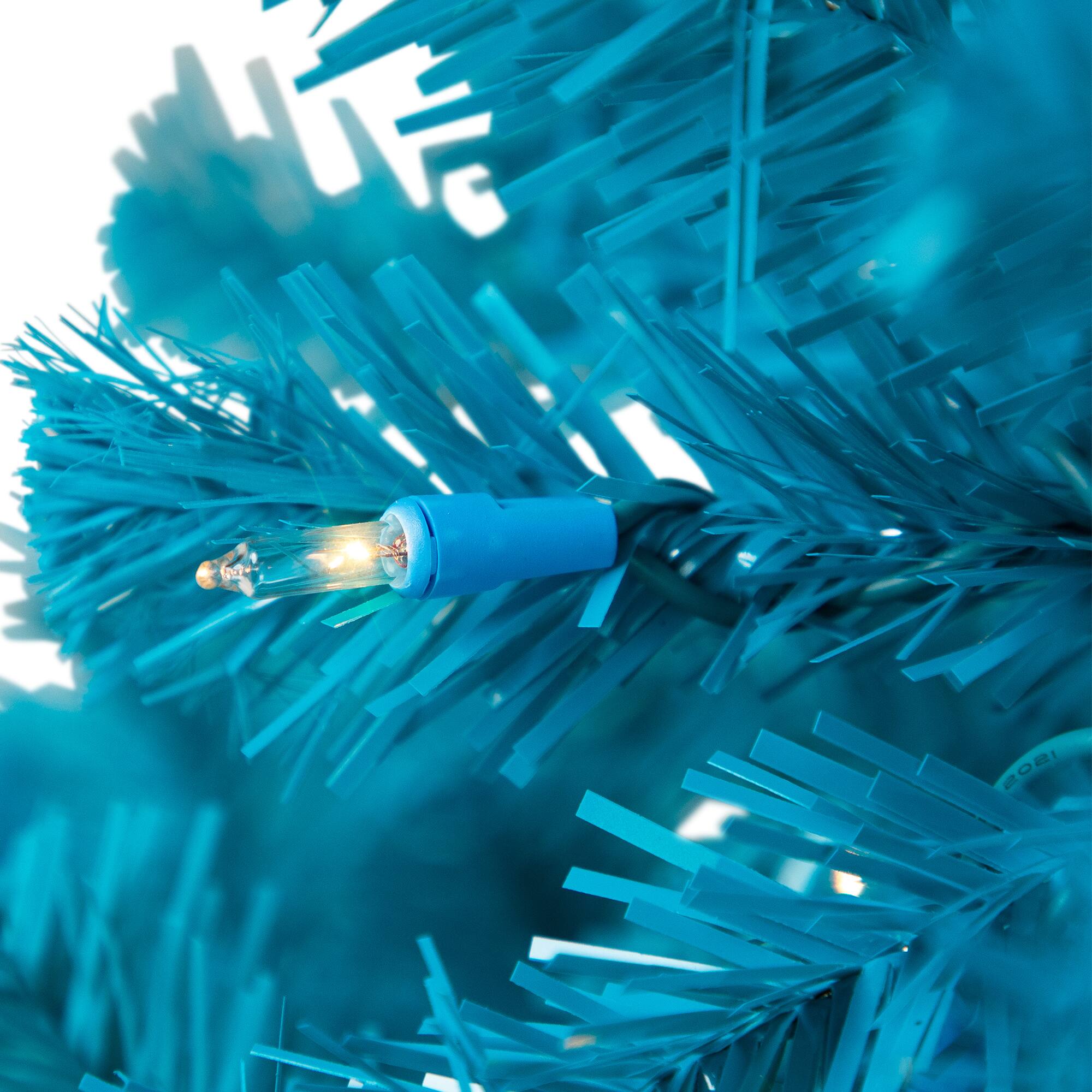 7ft. Pre-Lit Medium Turquoise Pine Artificial Christmas Tree
