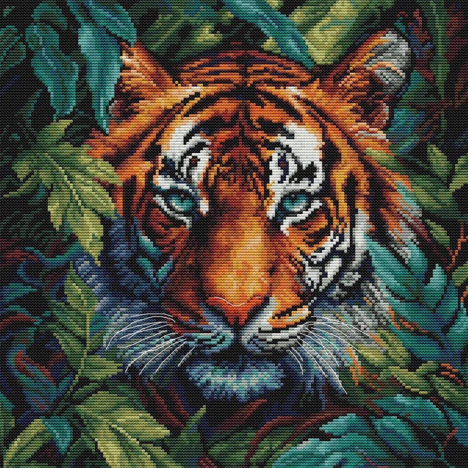 Luca-S Tiger of the Jungle Counted Cross Stitch Kit