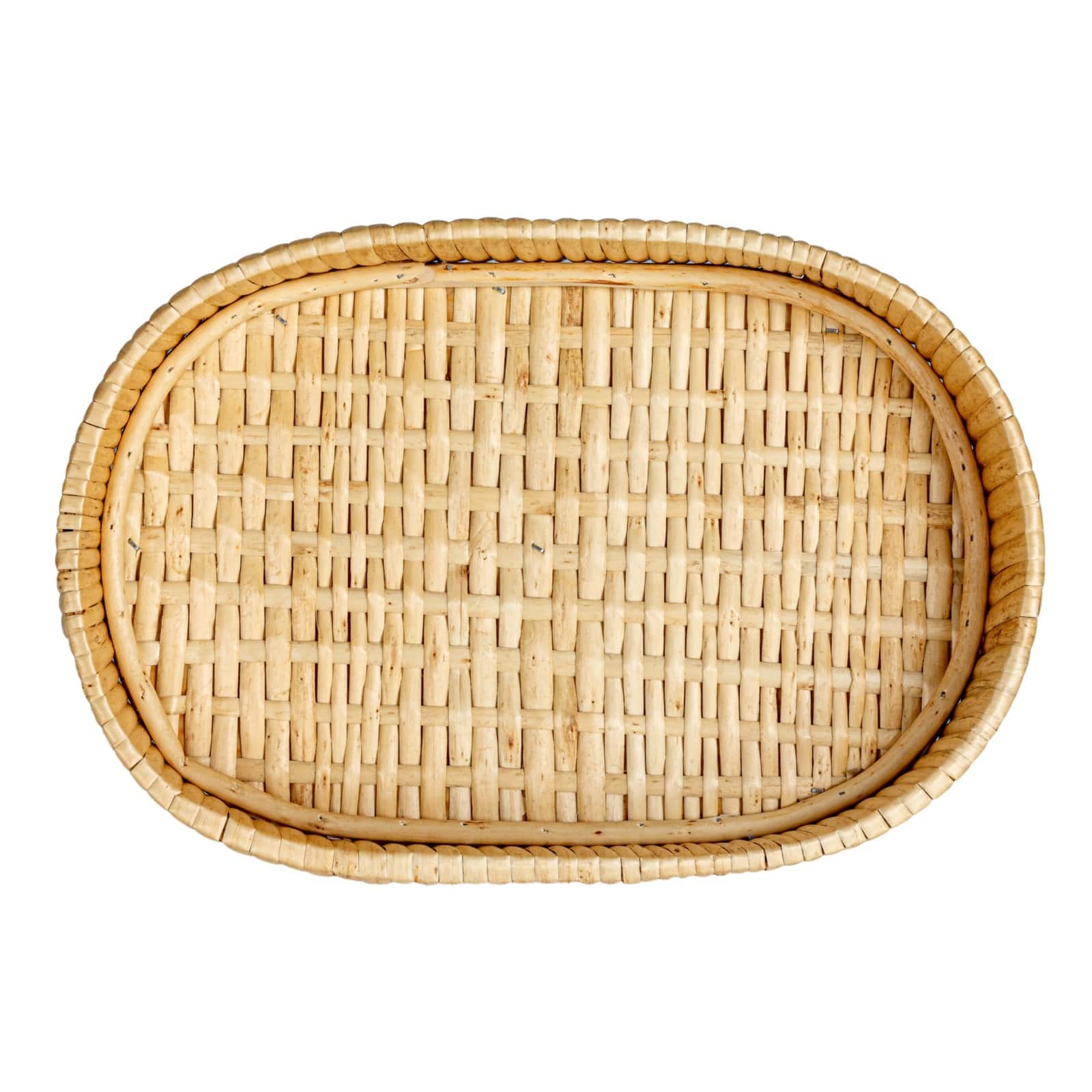 Household Essentials Natural Handwoven Nesting Oval Willow Tray Set