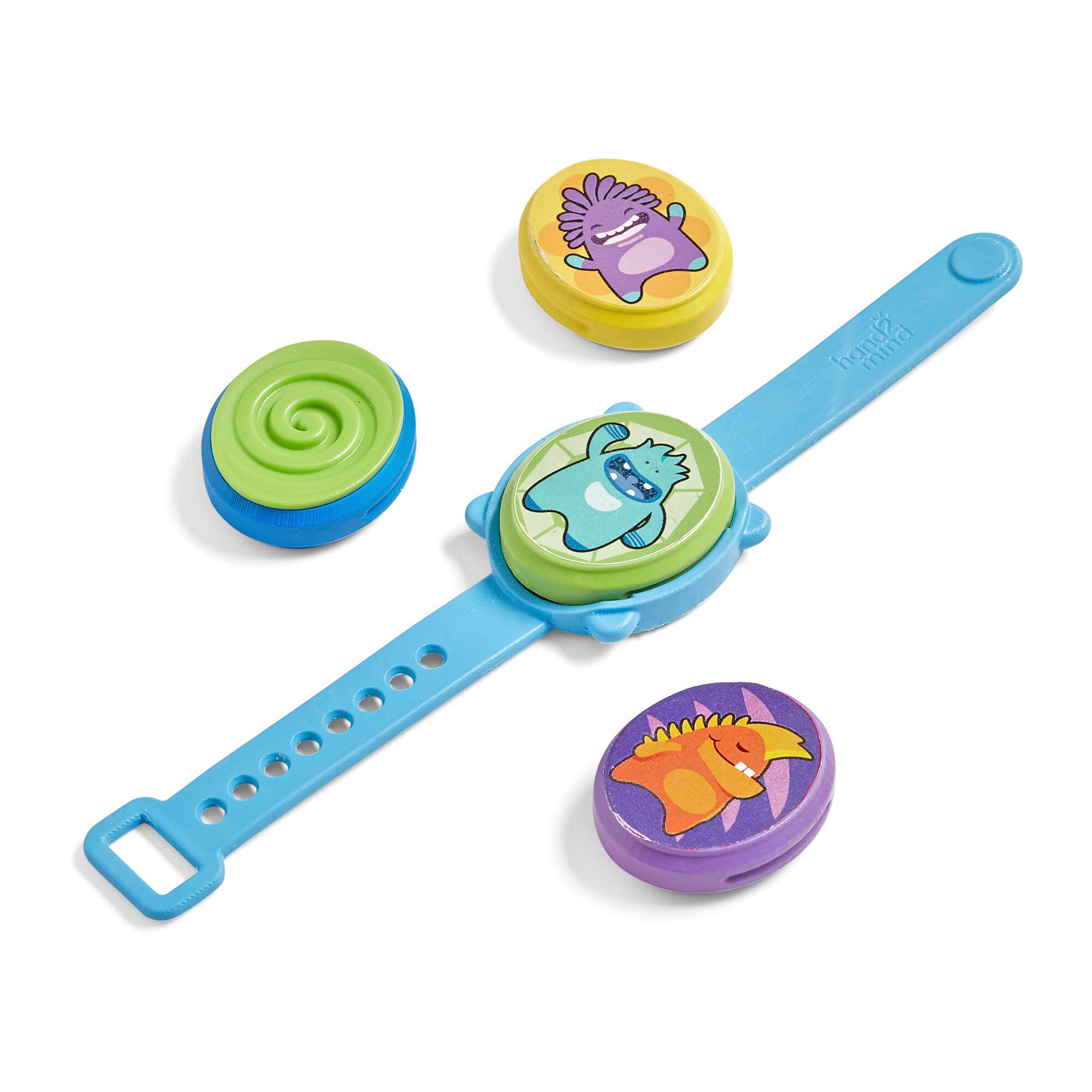 hand2mind Worry Stone Pals Sensory Wristband Set