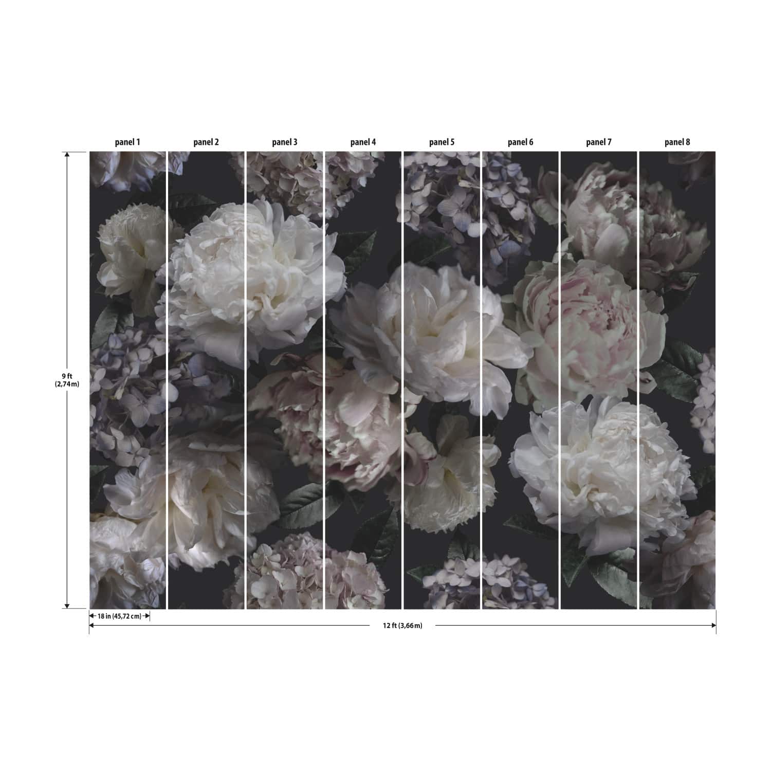 RoomMates Mr. Kate Moonlit Garden Peel & Stick Wallpaper Mural