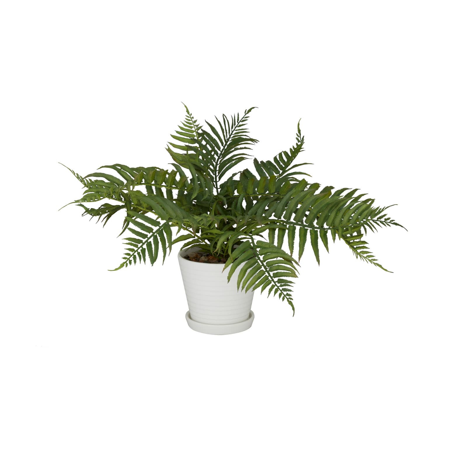 White Traditional Floral and botanical Artificial Foliage, 19" x 23" x 14"