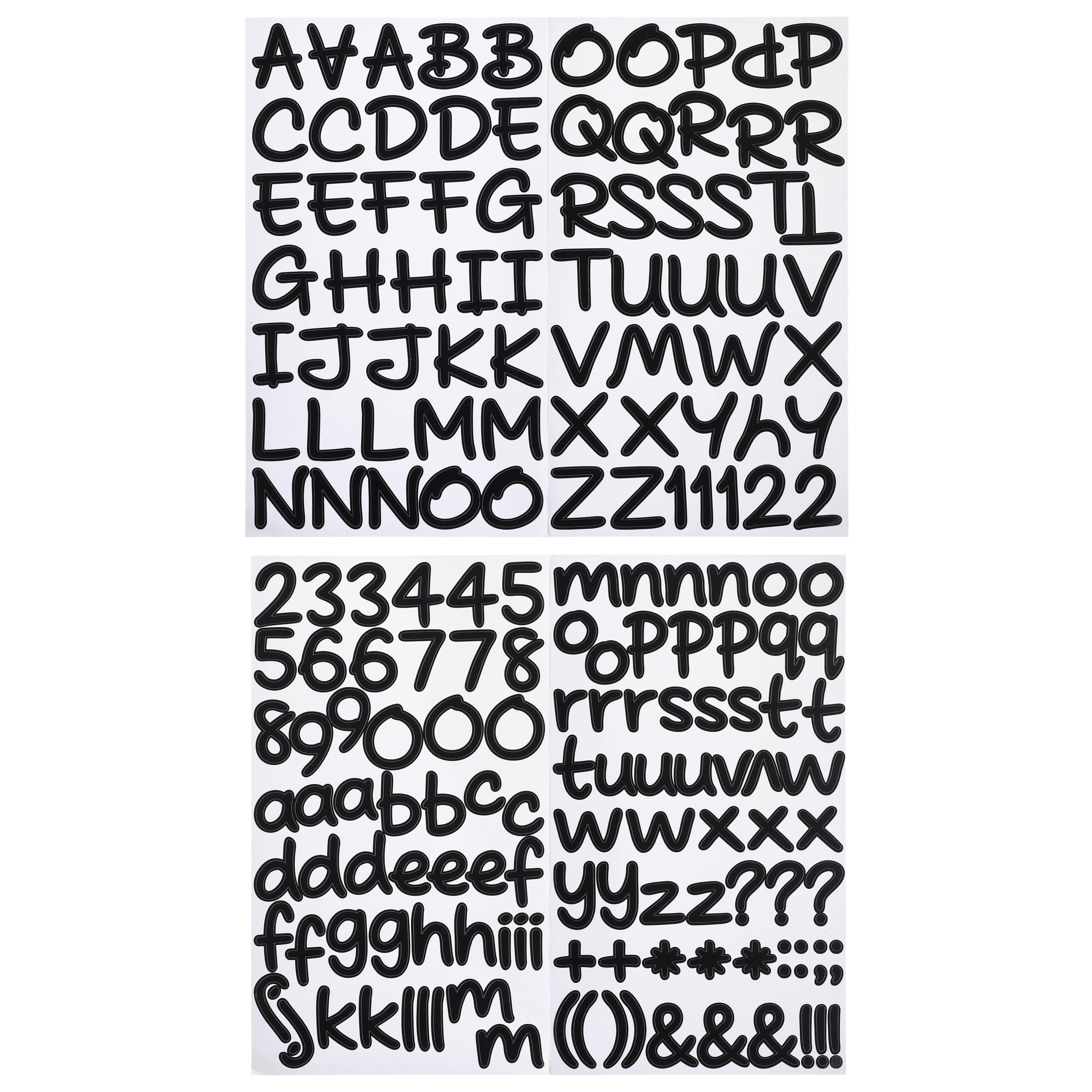 12 Pack: Black Licorice Handwriting Alphabet Stickers by Recollections™