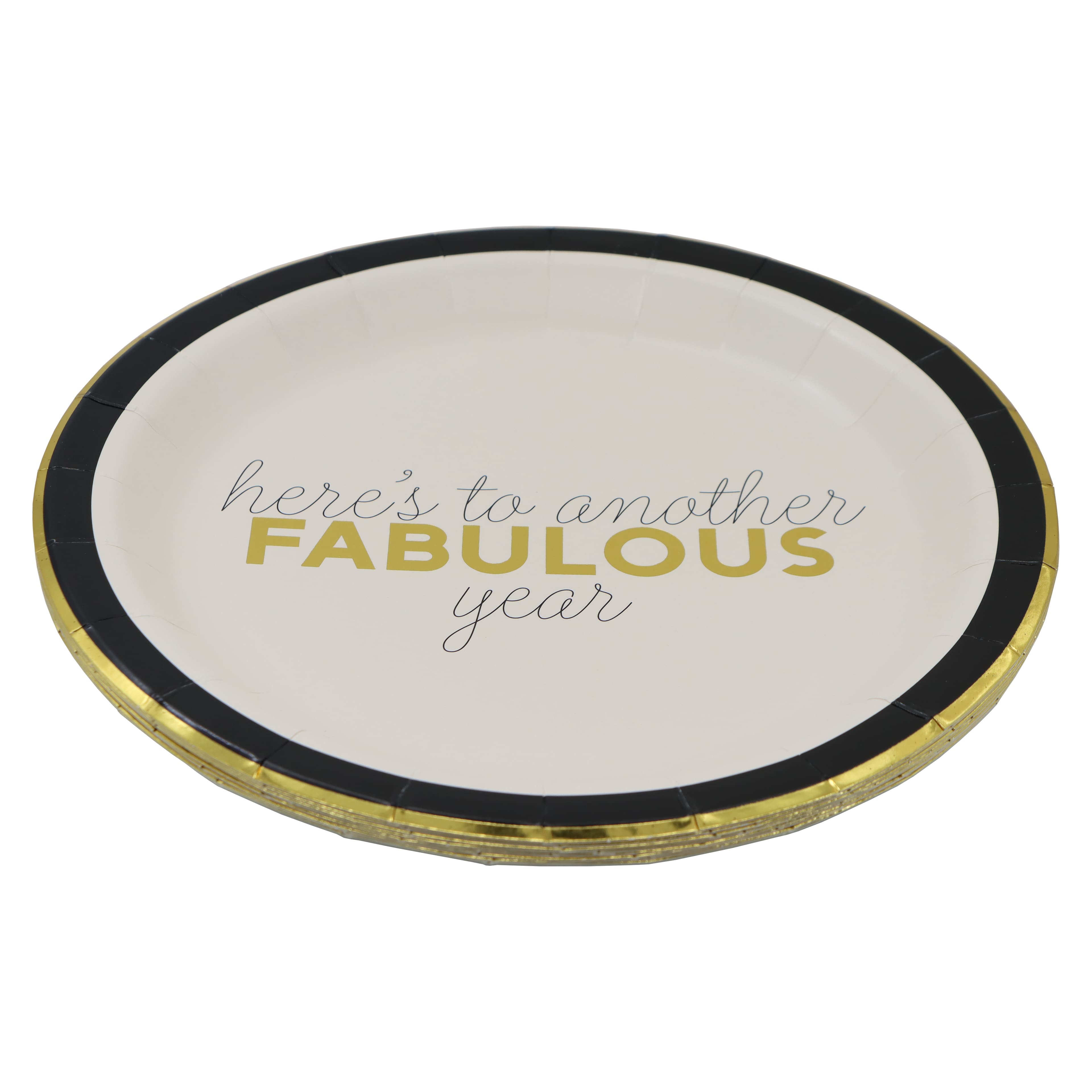 12 Packs: 8 ct. (96 total) 9" Fabulous Year Dinner Plates by Celebrate It™