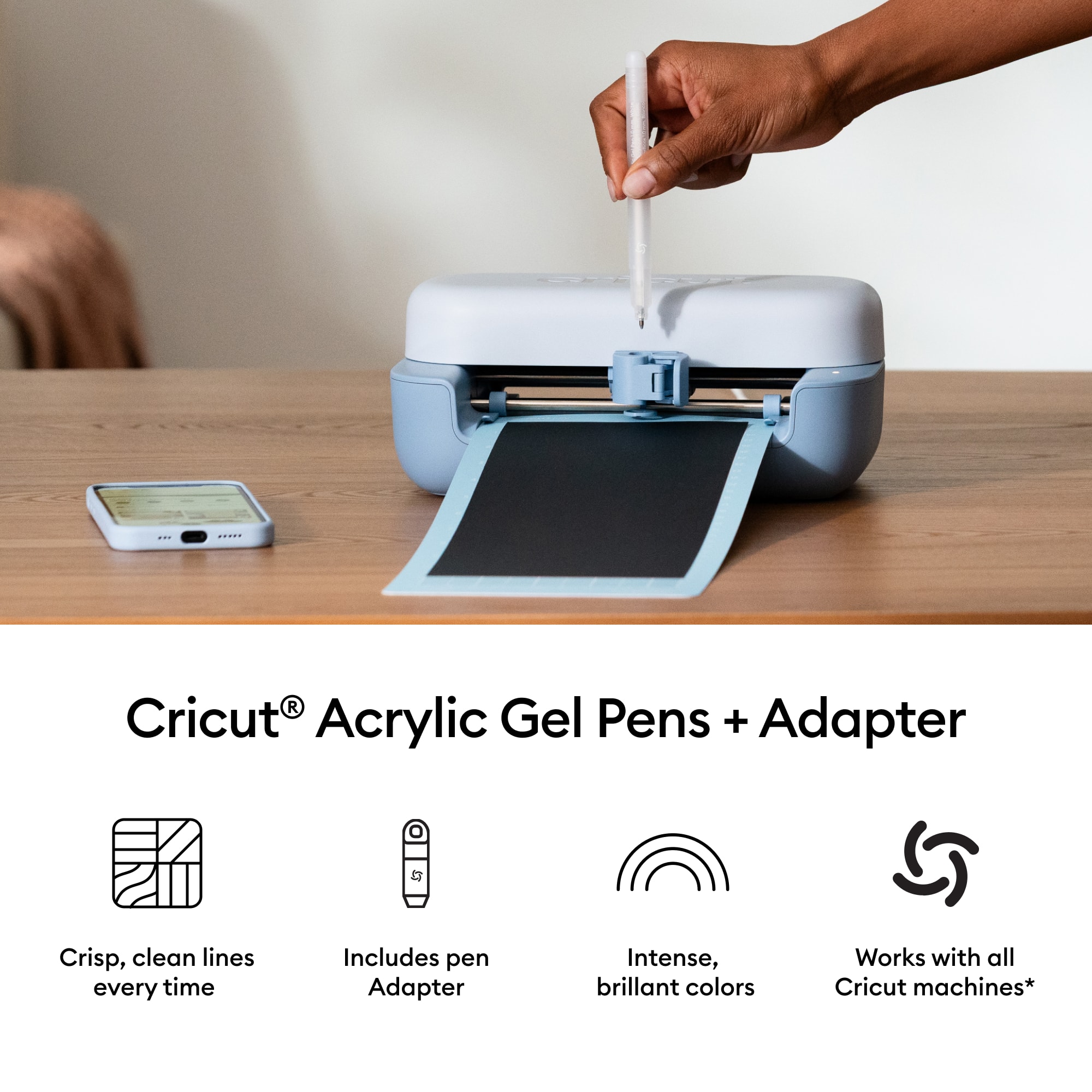 Cricut® 1.0mm Acrylic Gel Pen Set + Adapter