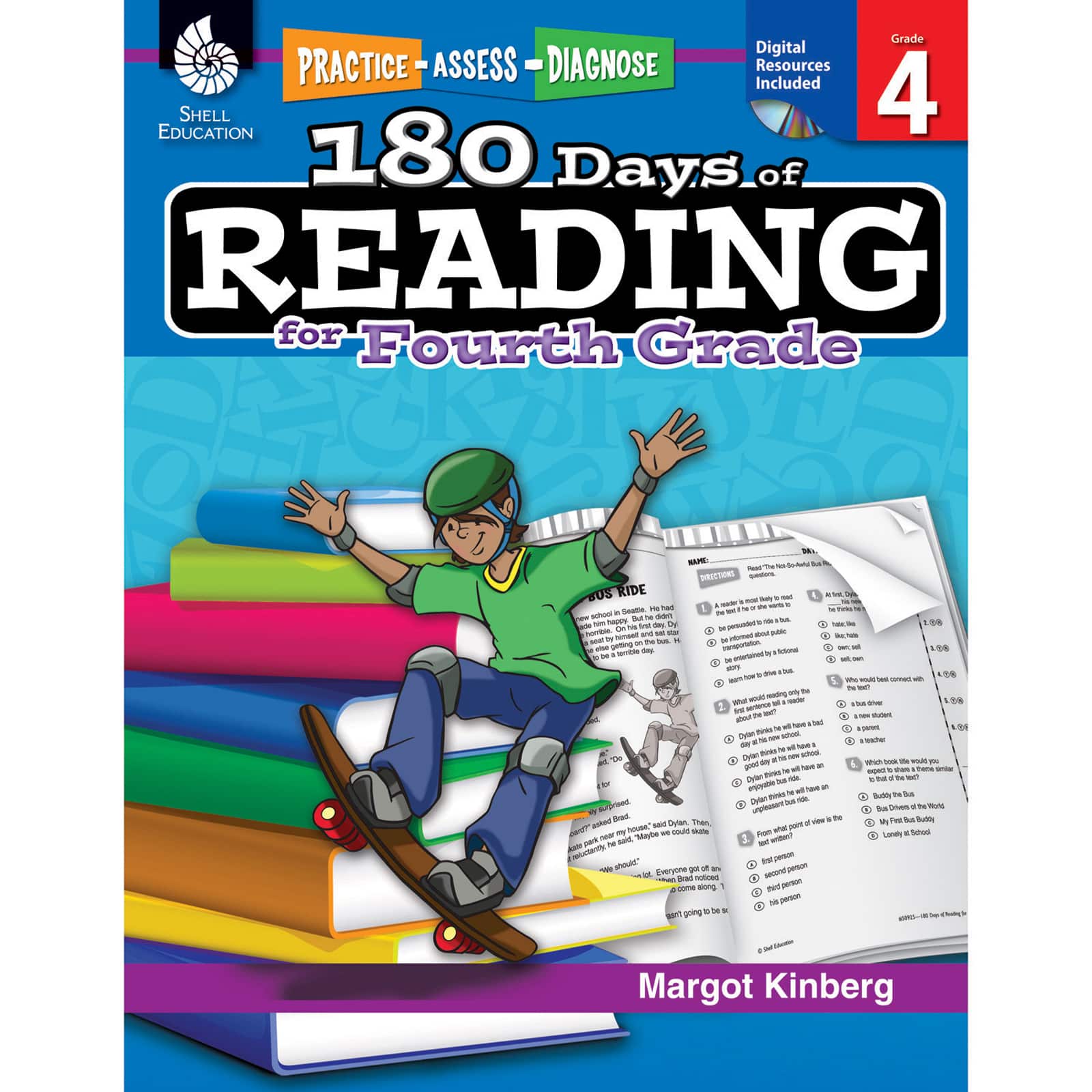 180 Days of Reading Activity Book for Fourth Grade