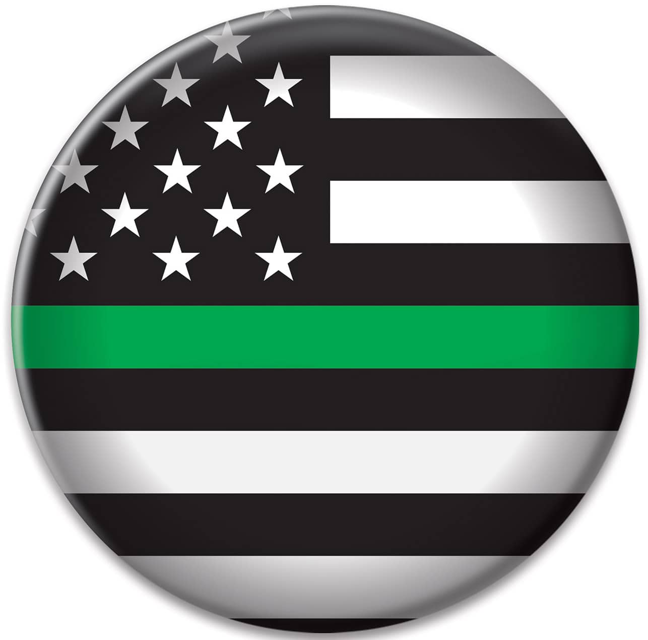 Beistle 2" Green Stripe Military Buttons, 6ct.