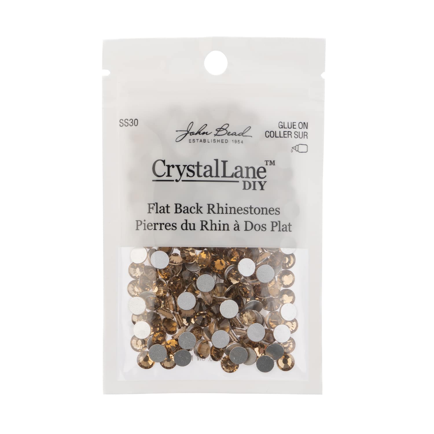 John Bead Crystal Lane SS30 Glass Round Flatback Rhinestones, 288ct.