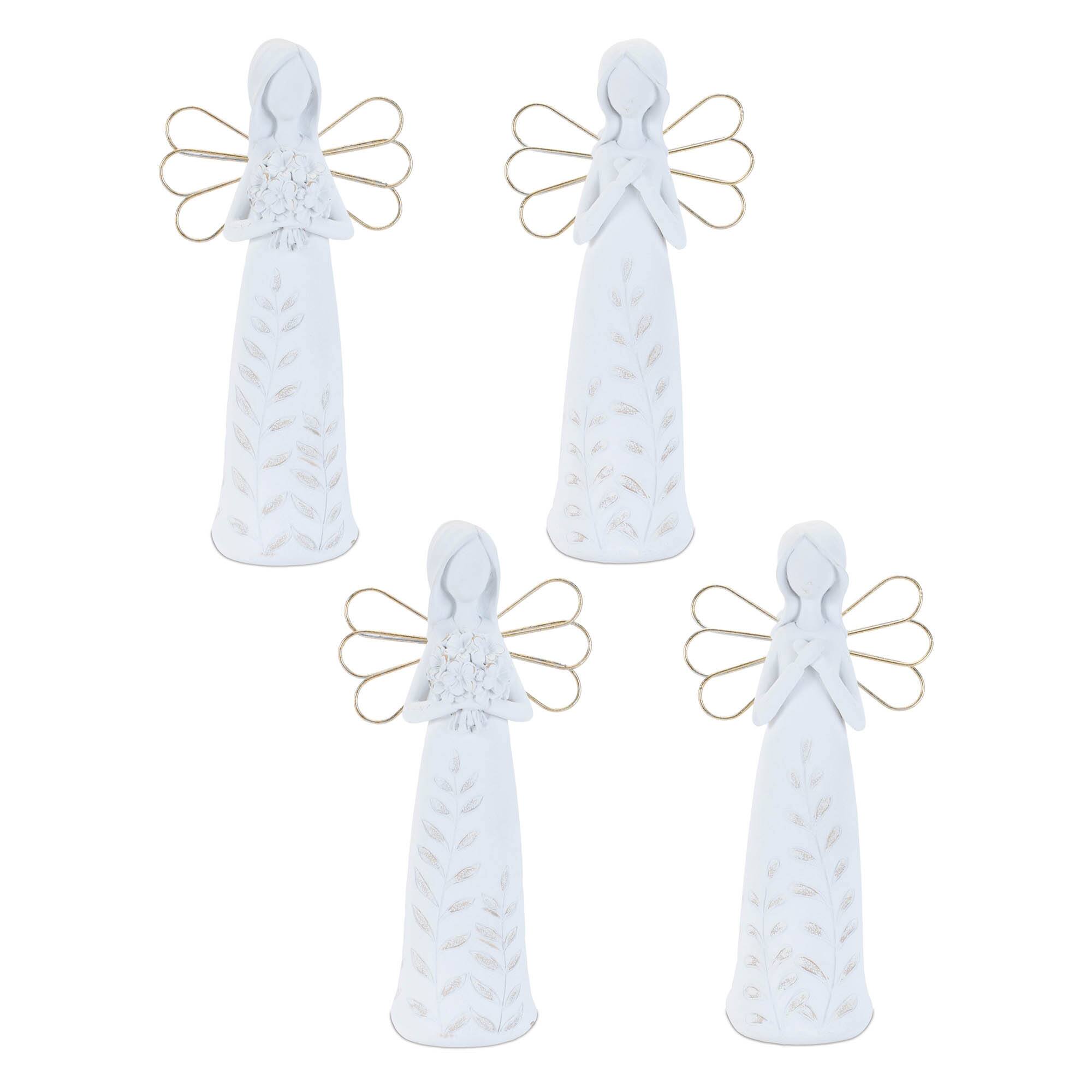 Etched Angel Figurine Set