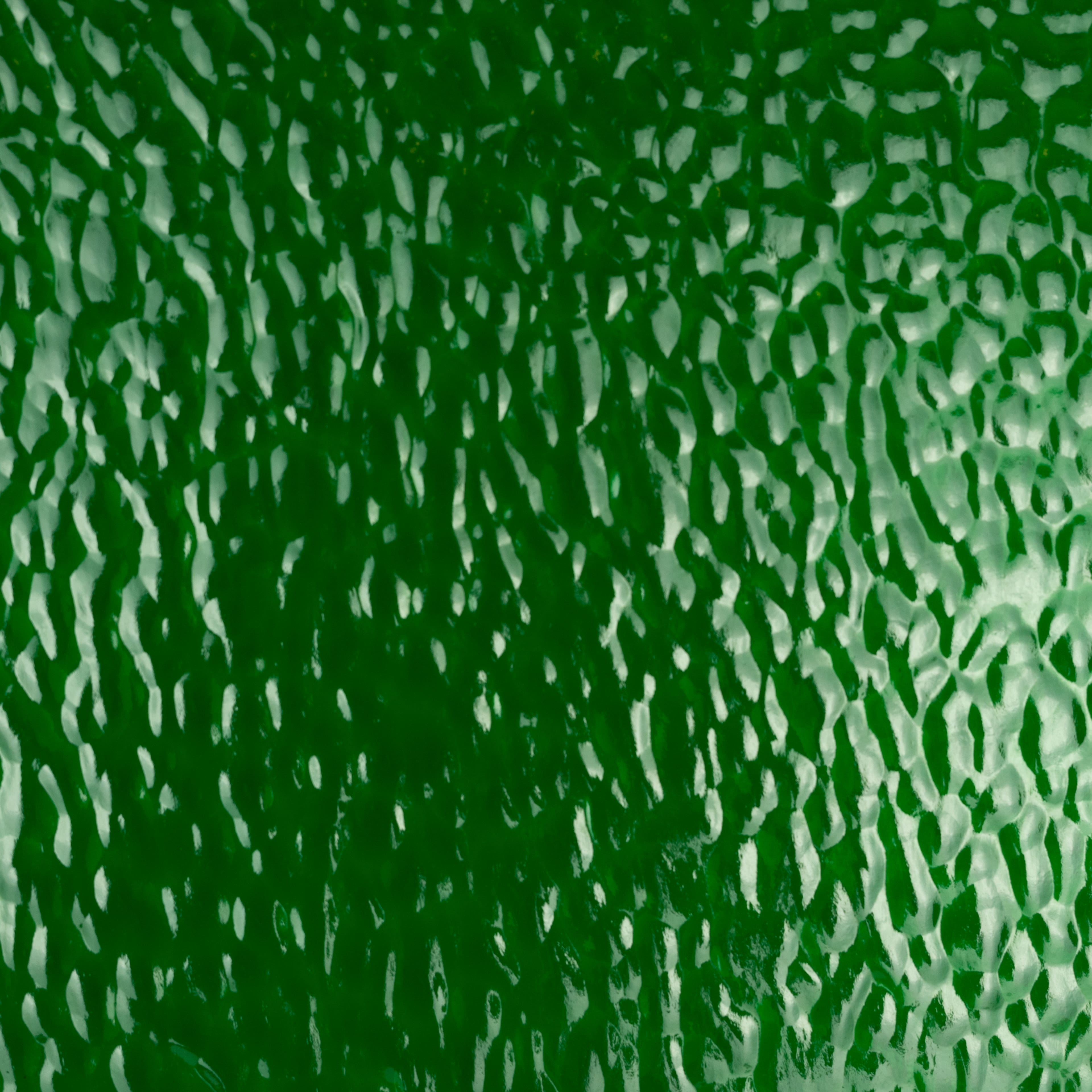 12" Medium Green Hammered Fusible Stained Glass Sheet