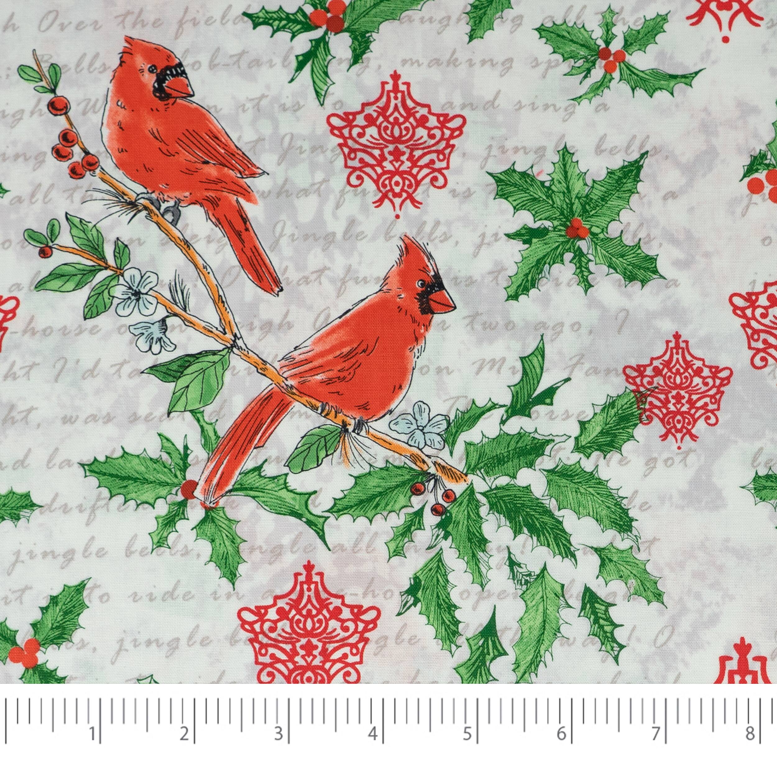 SINGER Christmas Cardinals 5 Piece Fat Quarter Bundle