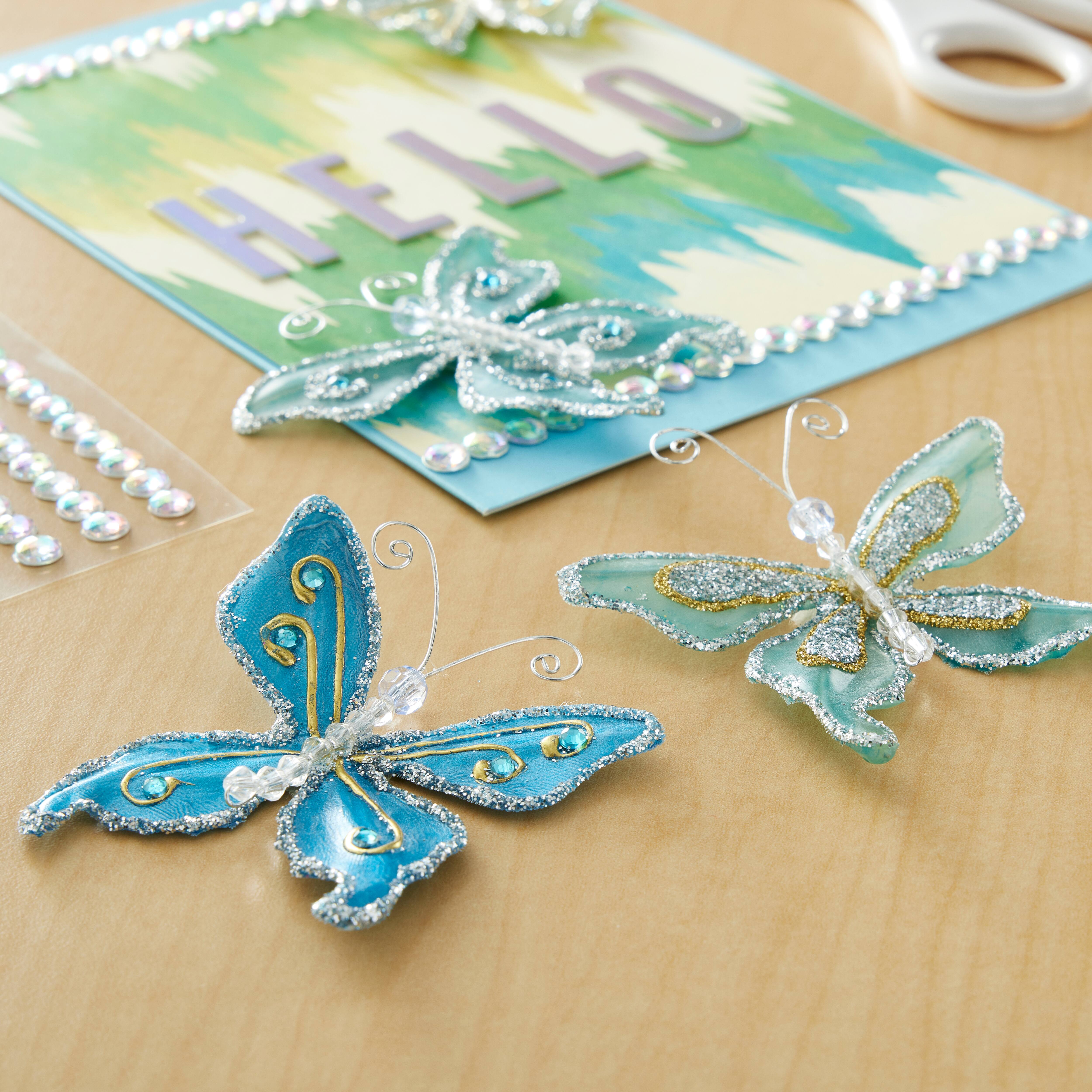 12 Packs: 4 ct. (48 total) Glacee Butterfly Embellishments by Recollections