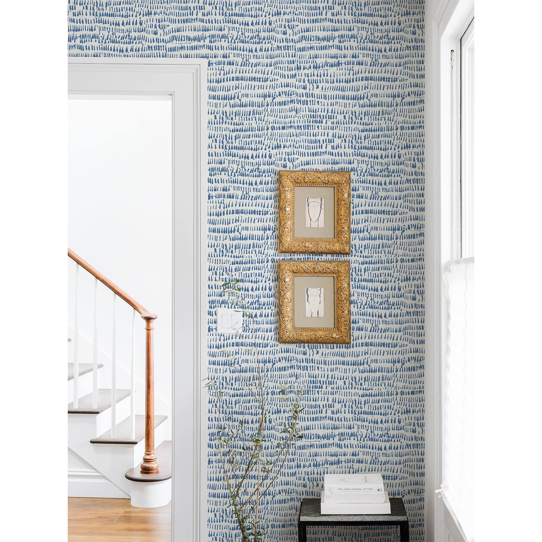 NuWallpaper Blue Kylver Peel & Stick Wallpaper