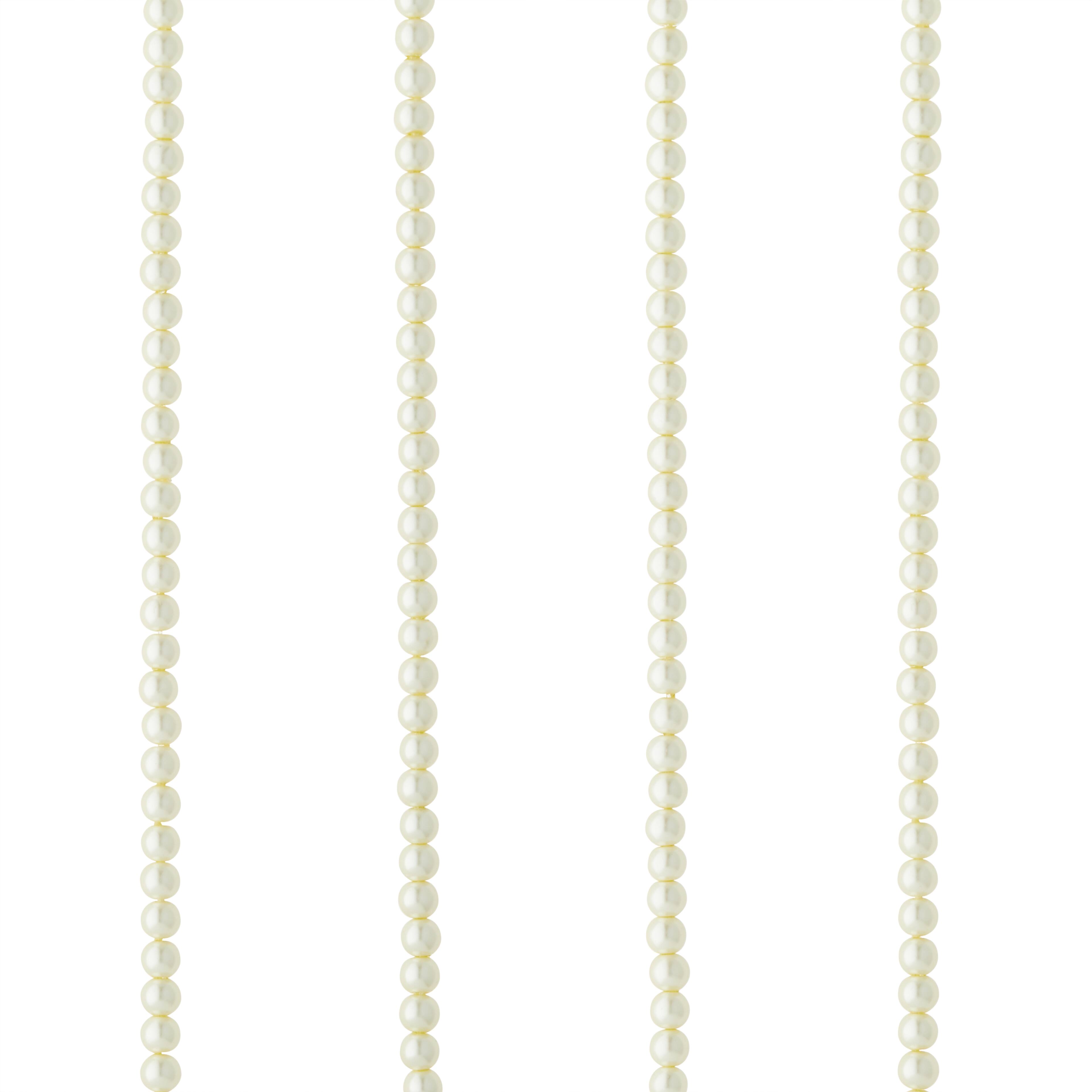 Ivory Pearl Glass Round Beads, 4mm by Bead Landing™