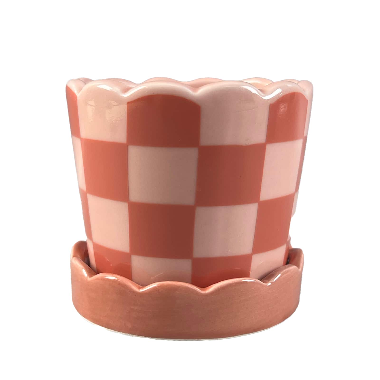 Mini Checkered Ceramic Pot by Ashland