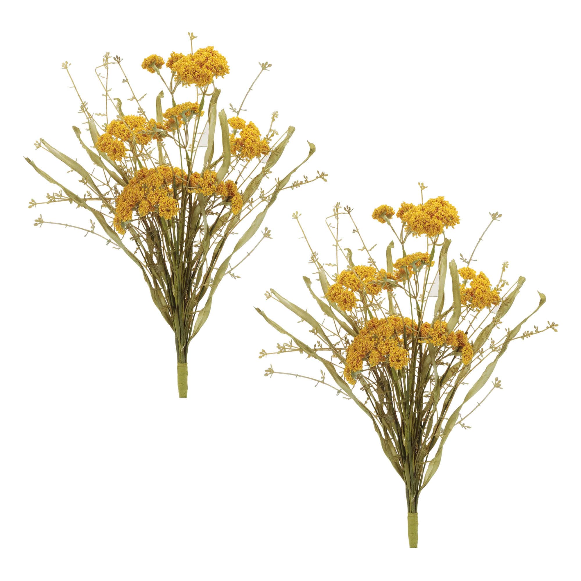 18.5" Yellow Heather Floral Bushes, 2ct.