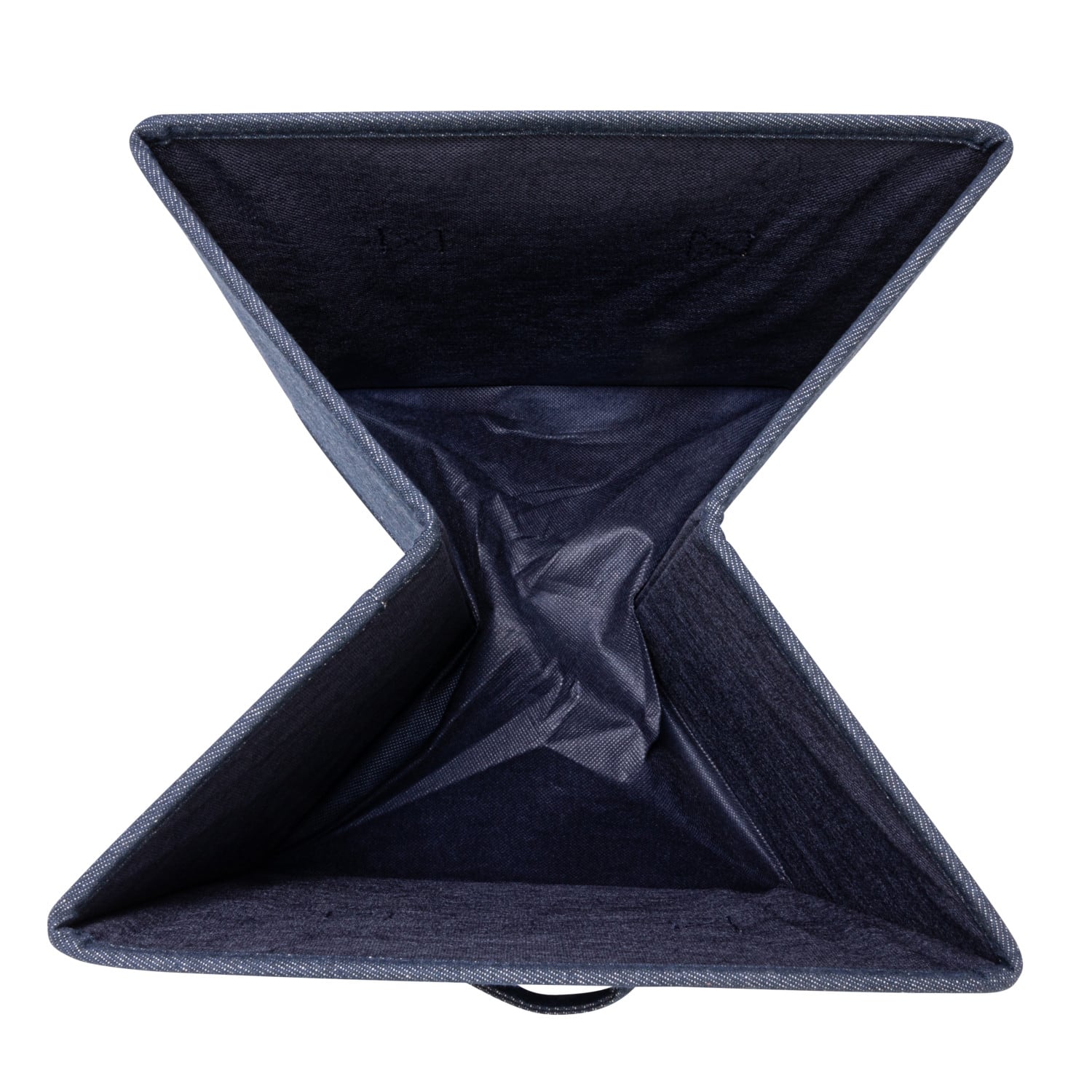 Household Essentials 14" Denim Blue Tapered Fabric Hard-Sided Storage Bin, 2ct.