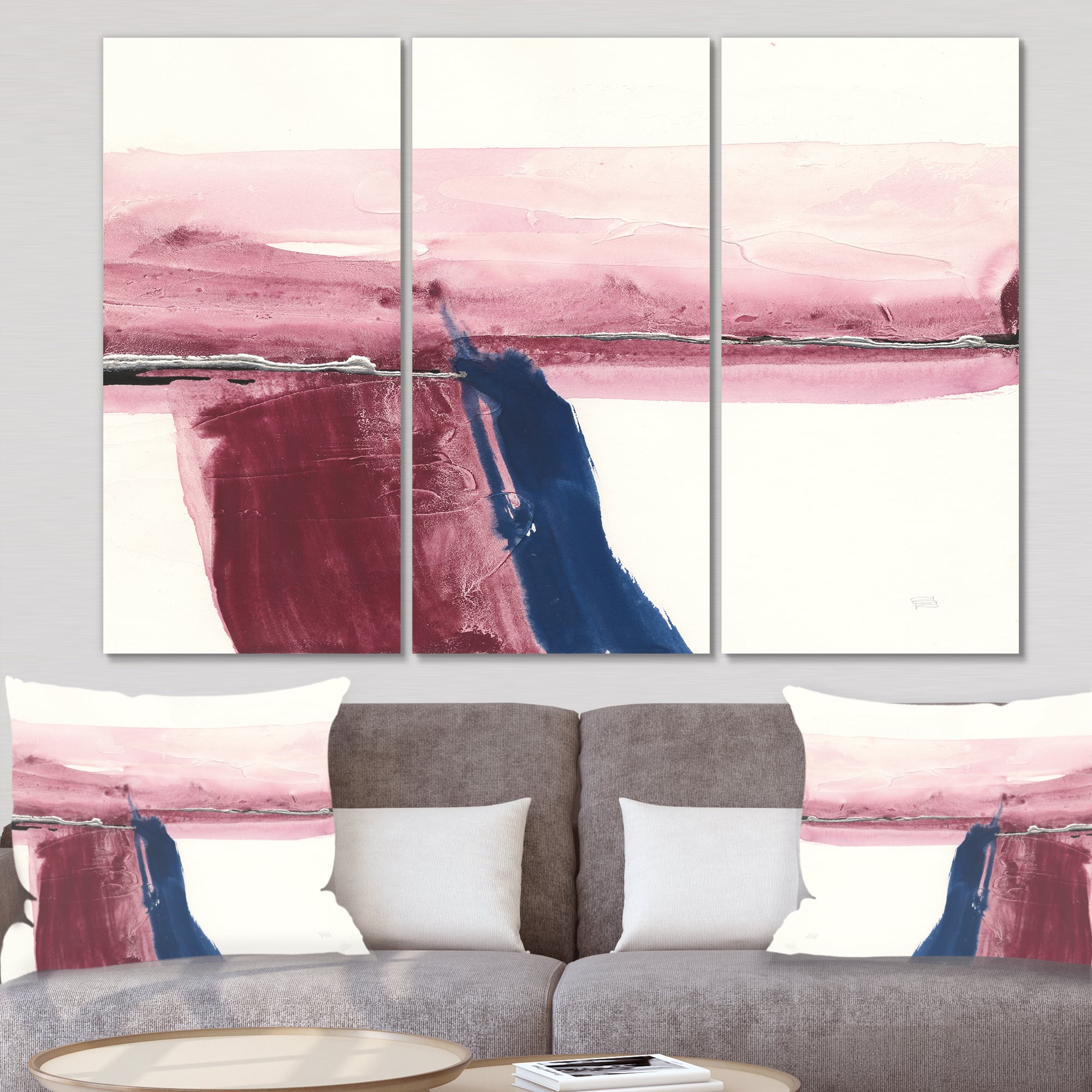 Designart - Patch of Dirty Pink I - Shabby Chic Gallery-wrapped Canvas