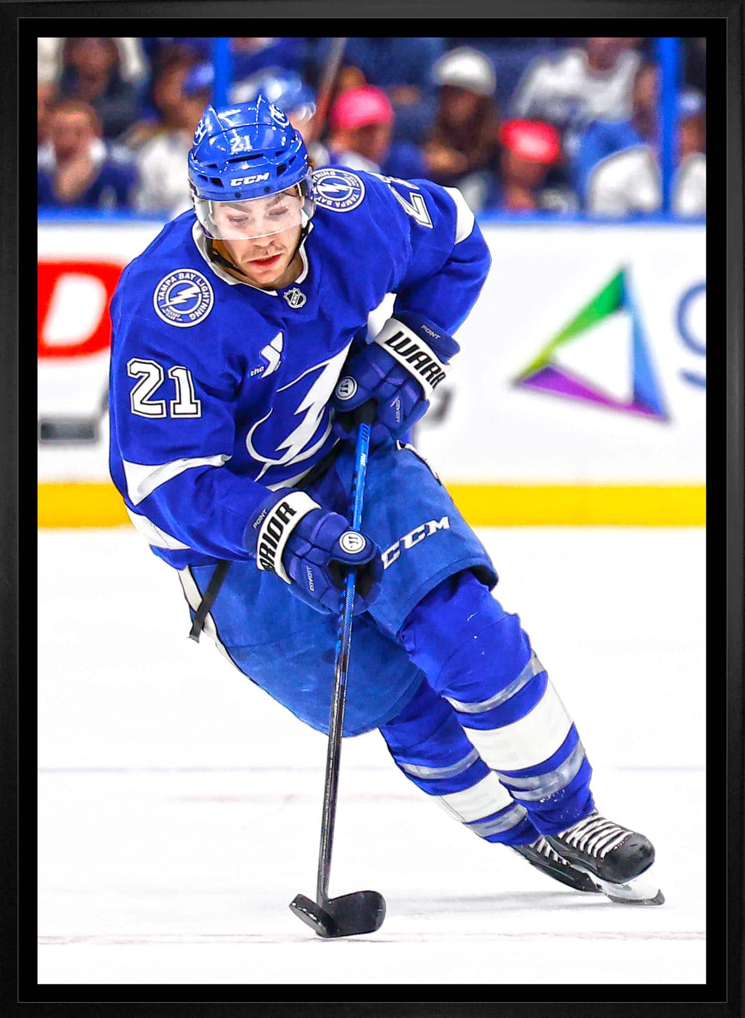 Brayden Point 20" x 29" Framed Canvas Tampa Bay Lightning 22.5" x 31.5"