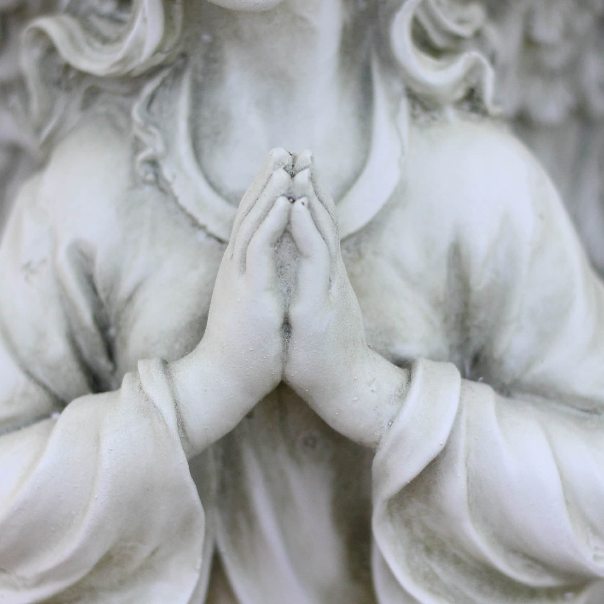24.5" Light Olive Green Praying Angel Garden Statue