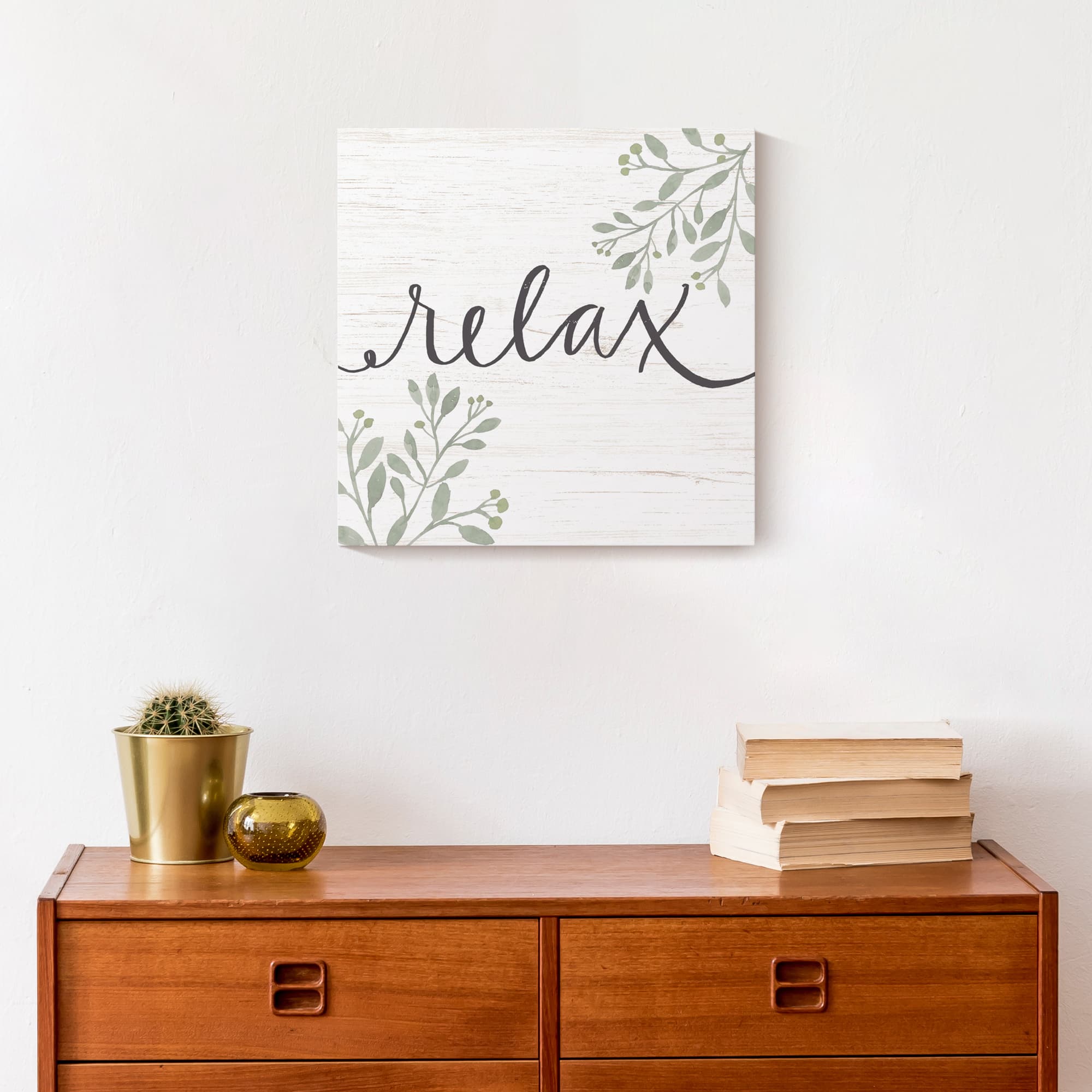 Relax Floral 12" x 12" Canvas Wall Art