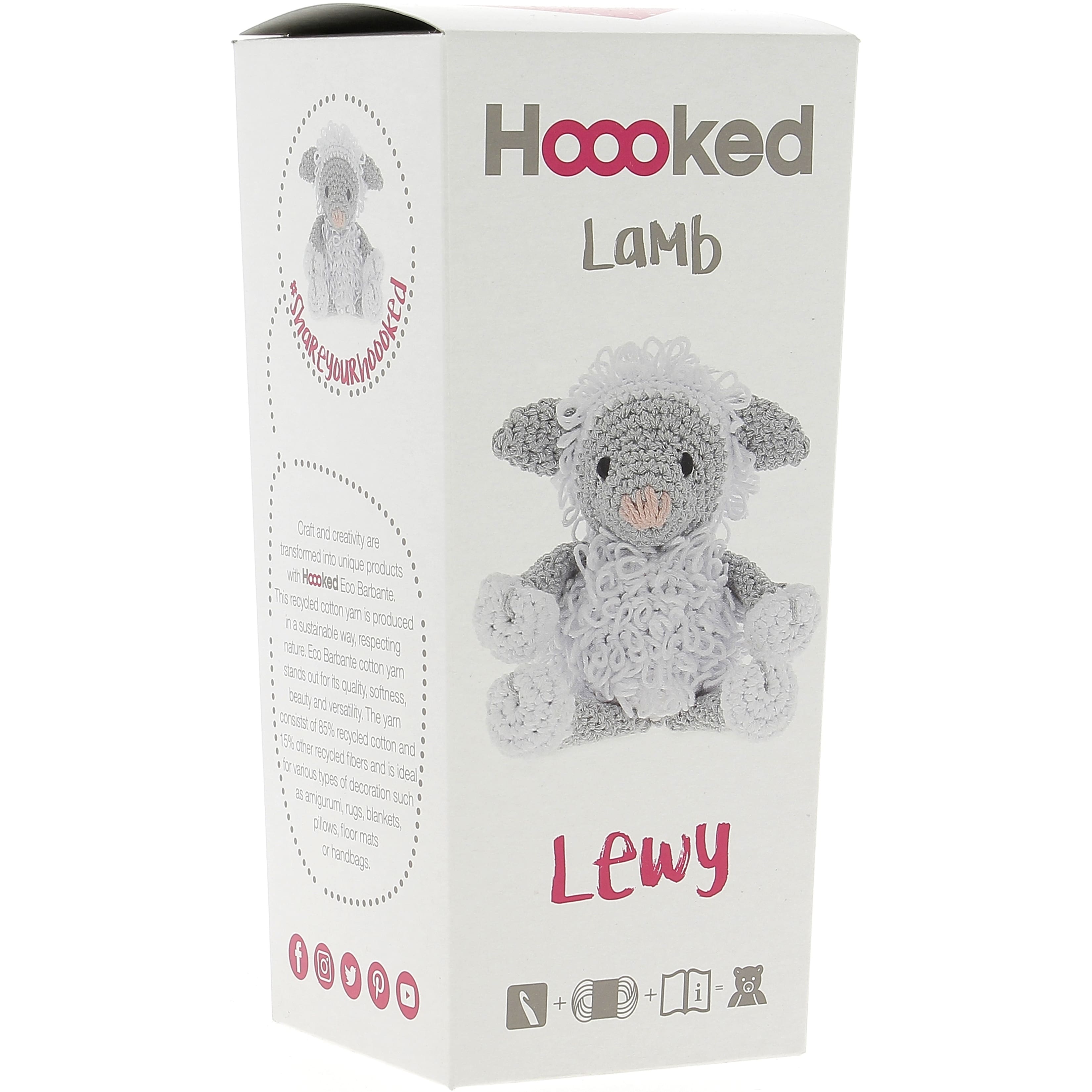Hoooked Lewy the Lamb DIY Crochet Kit