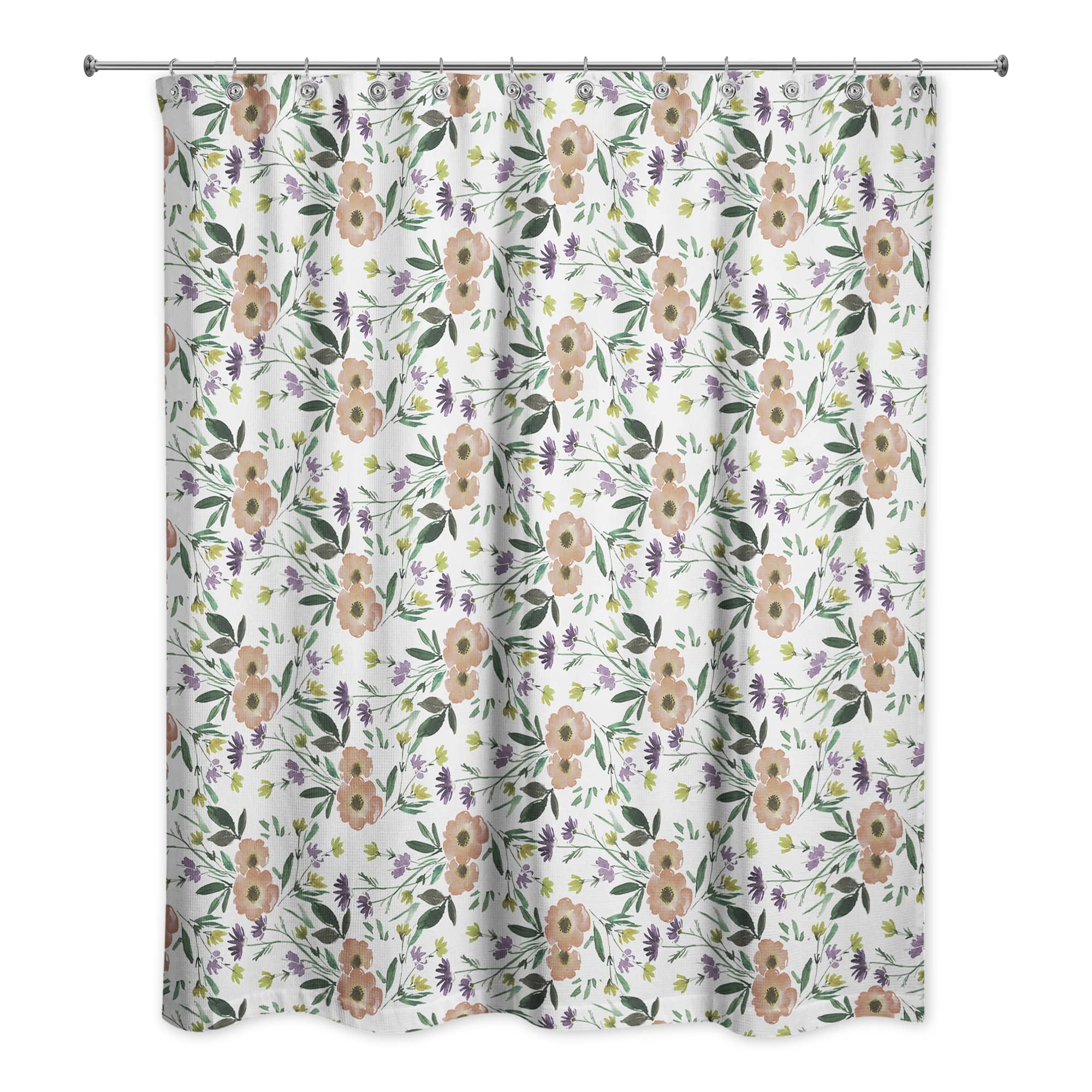 Fall Floral Pattern Shower Curtain