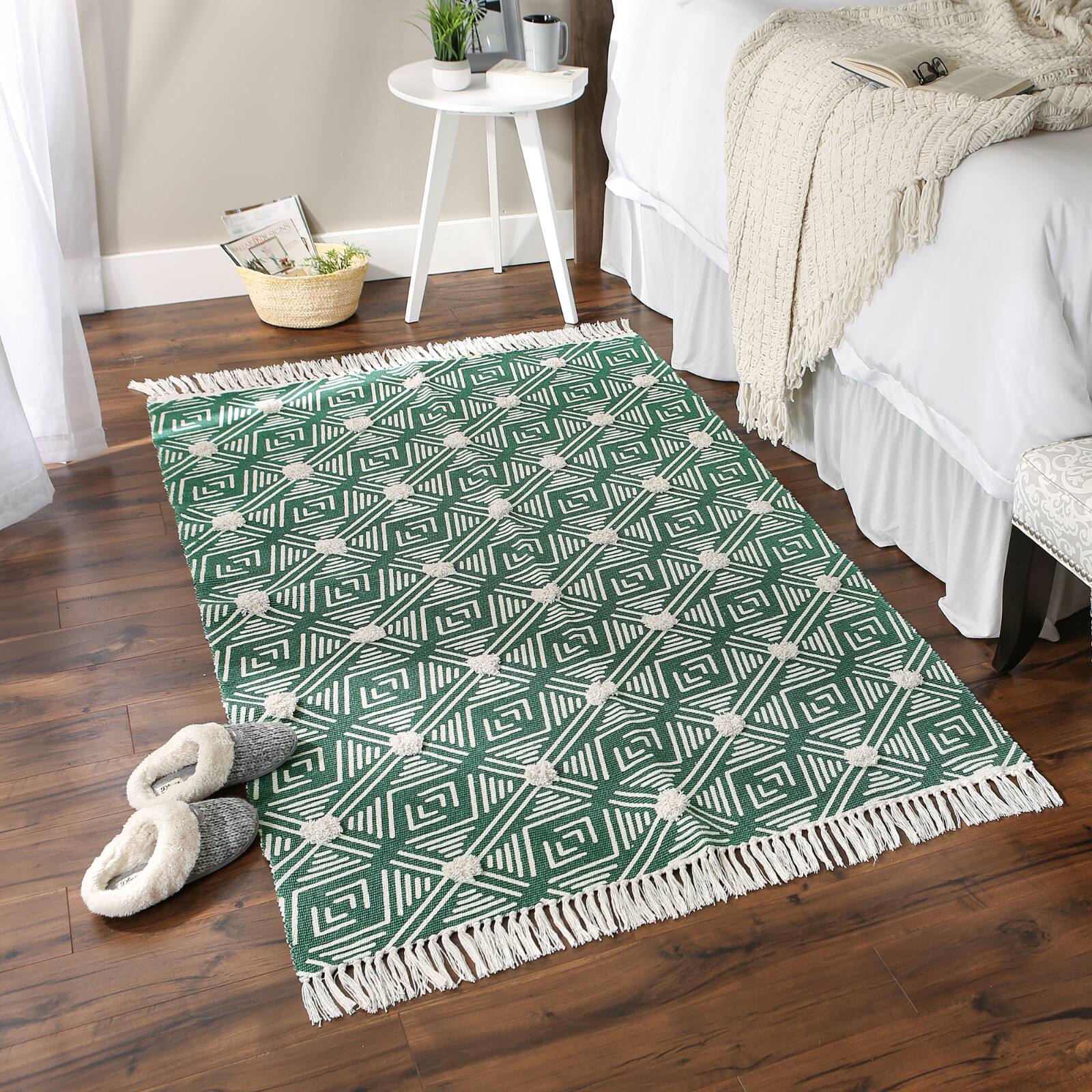 DII® Diamond Textured Hand-Loomed Shag Rug
