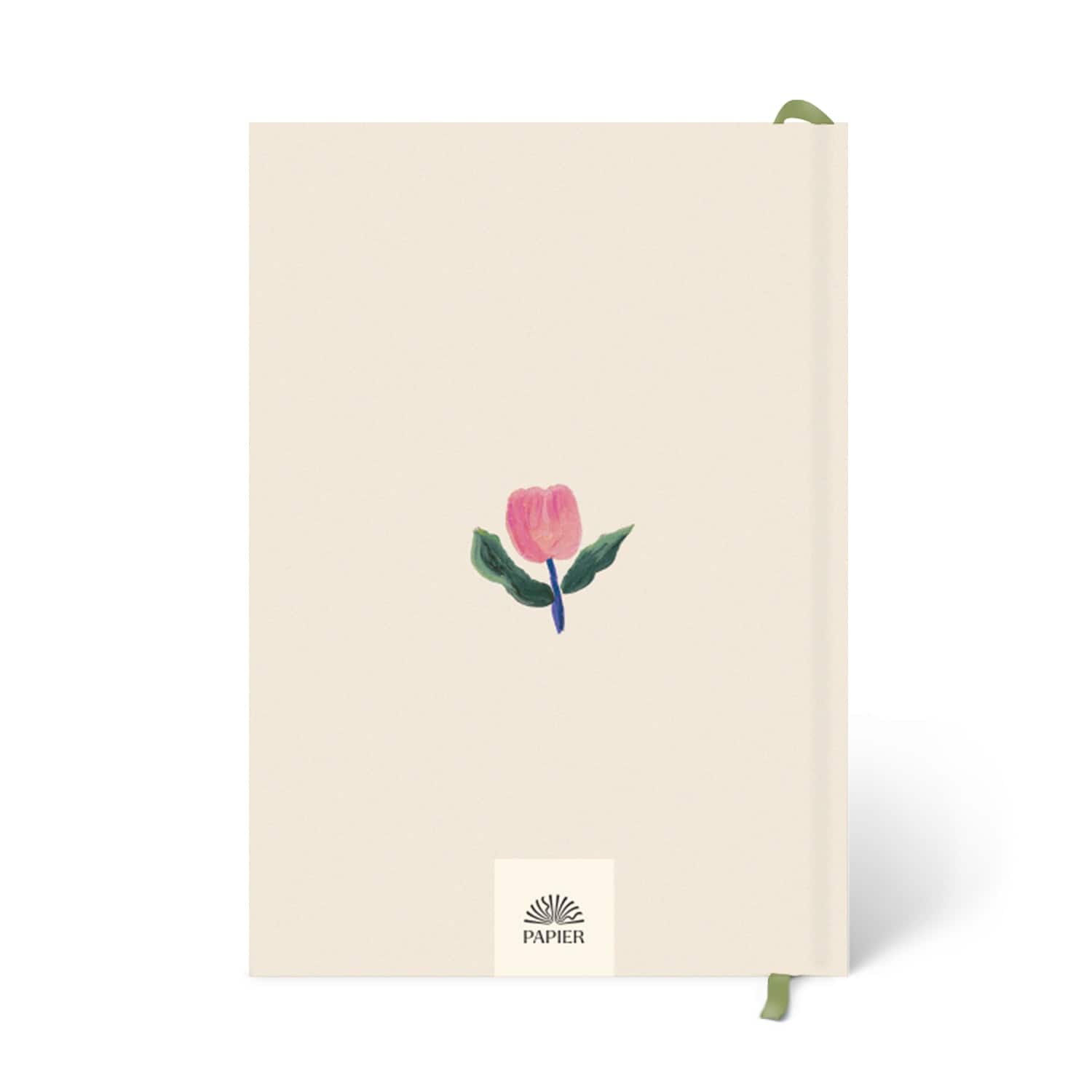 Papier 6" x 8.5" Tulip Vase Hardcover Guided Wellness Journal