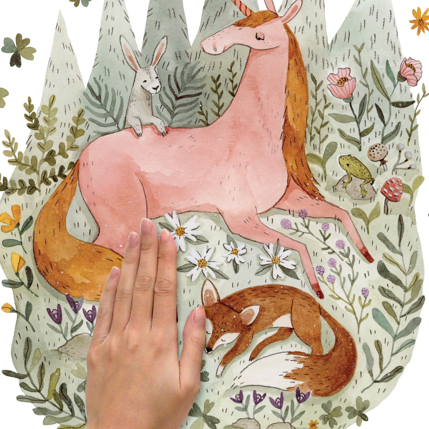 RoomMates Woodland Magic Unicorn & Fox Peel & Stick Giant Wall Decal Set