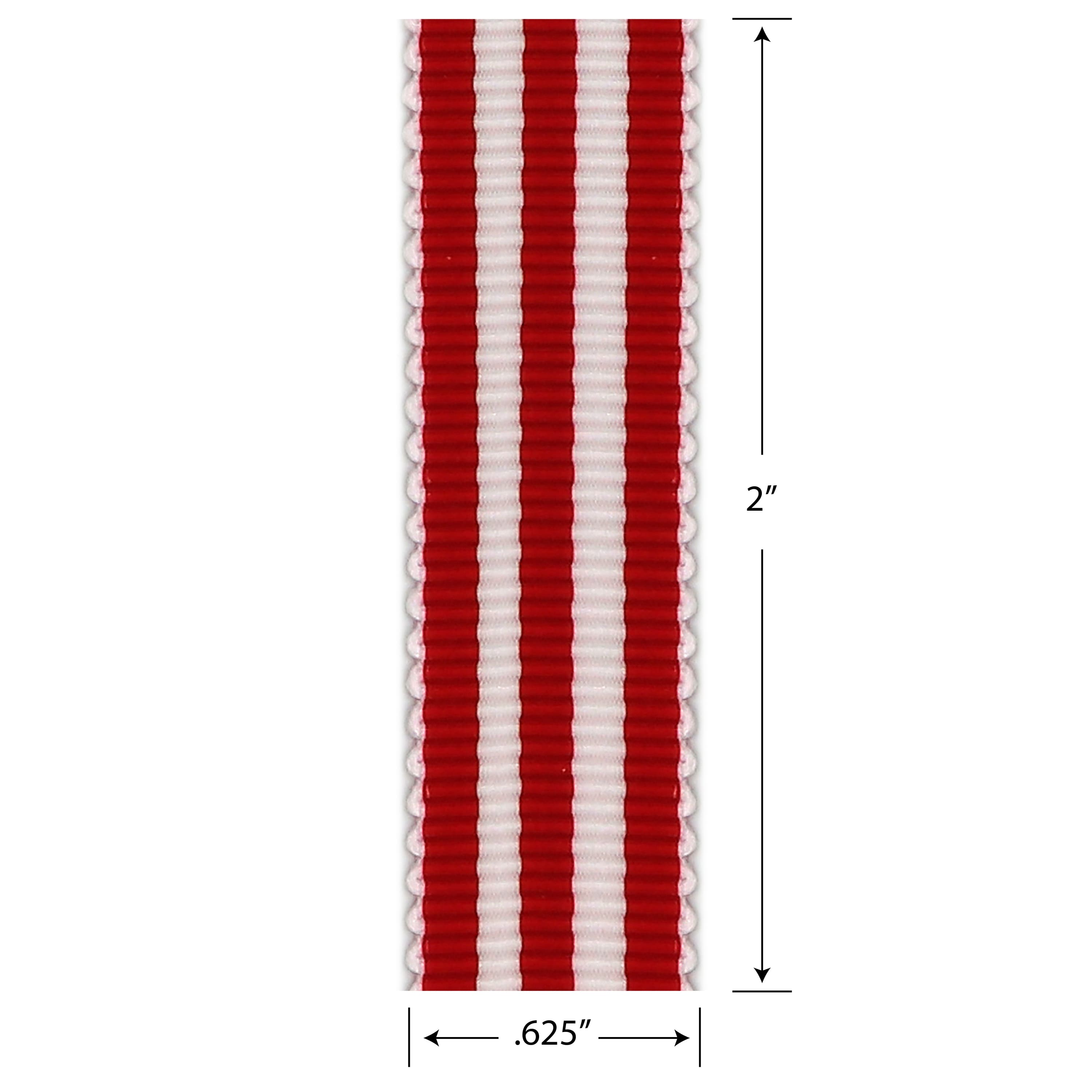 Gwen Studios 5/8" x 3yd. Red & White Stripe Grosgrain Ribbon