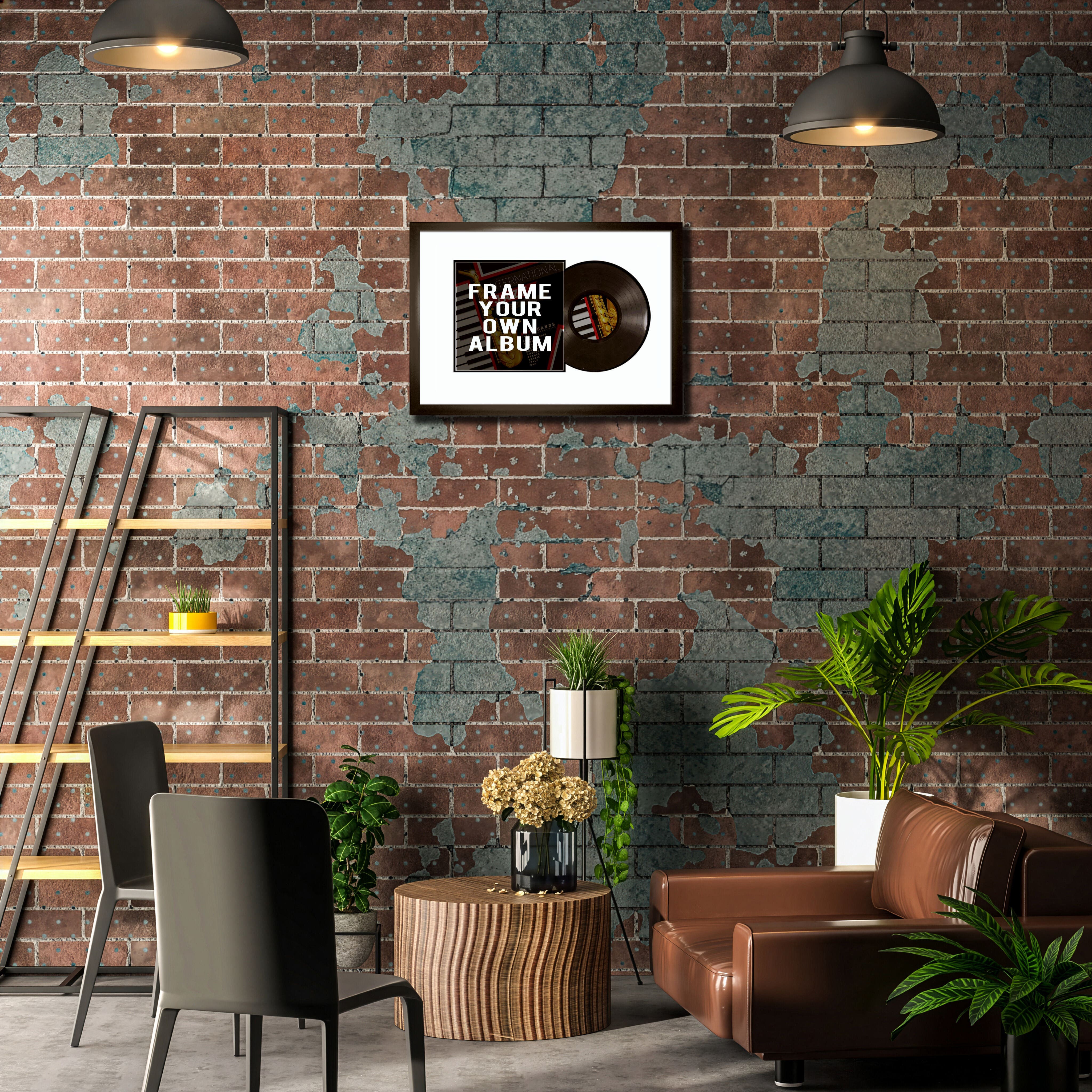 Vinyl Album Frame with White Background