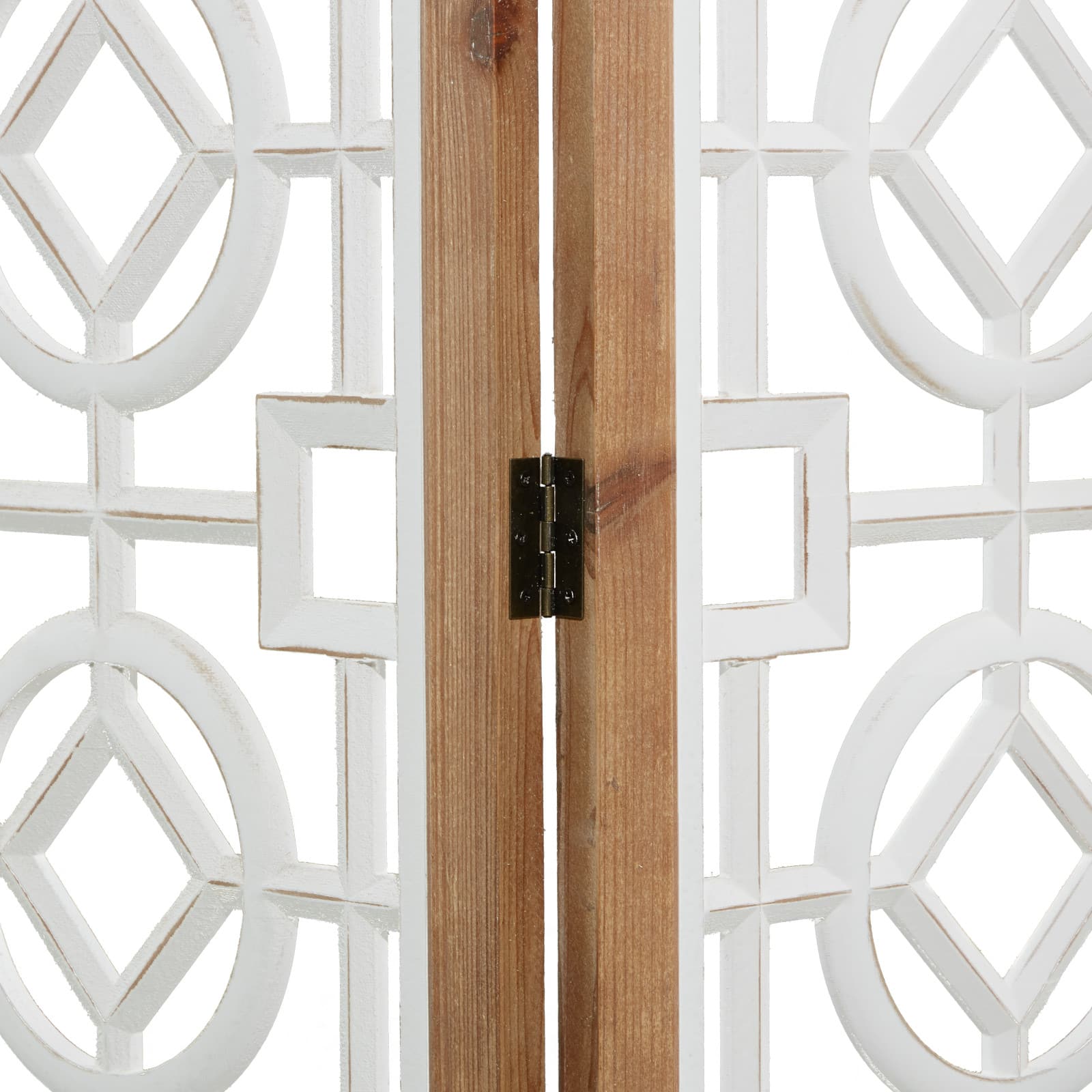 White Wood Farmhouse Room Divider Screen, 72" x 54" x 1"
