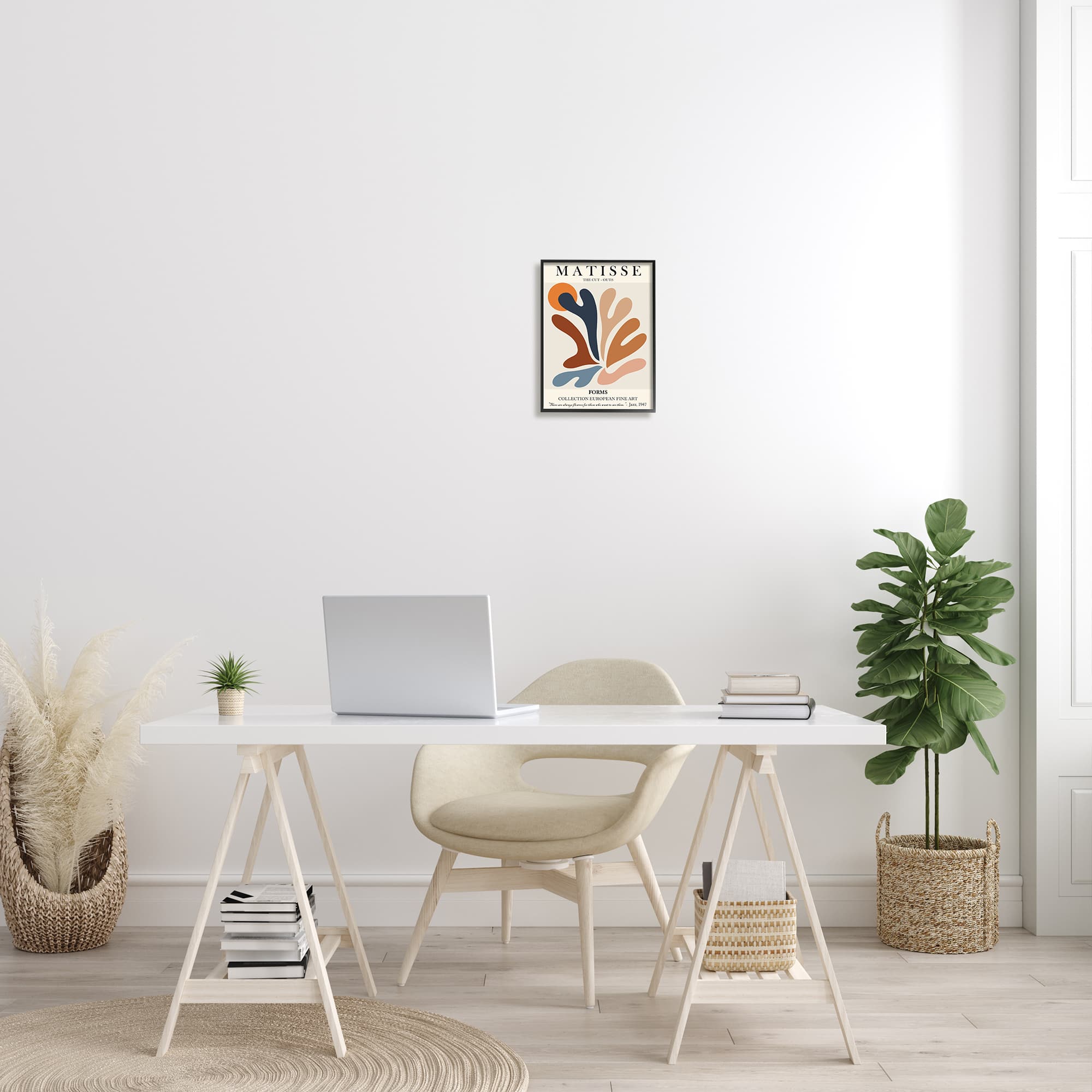 Stupell Industries Matisse Abstract Cut Out Forms Traditional Painting in Frame Wall Art