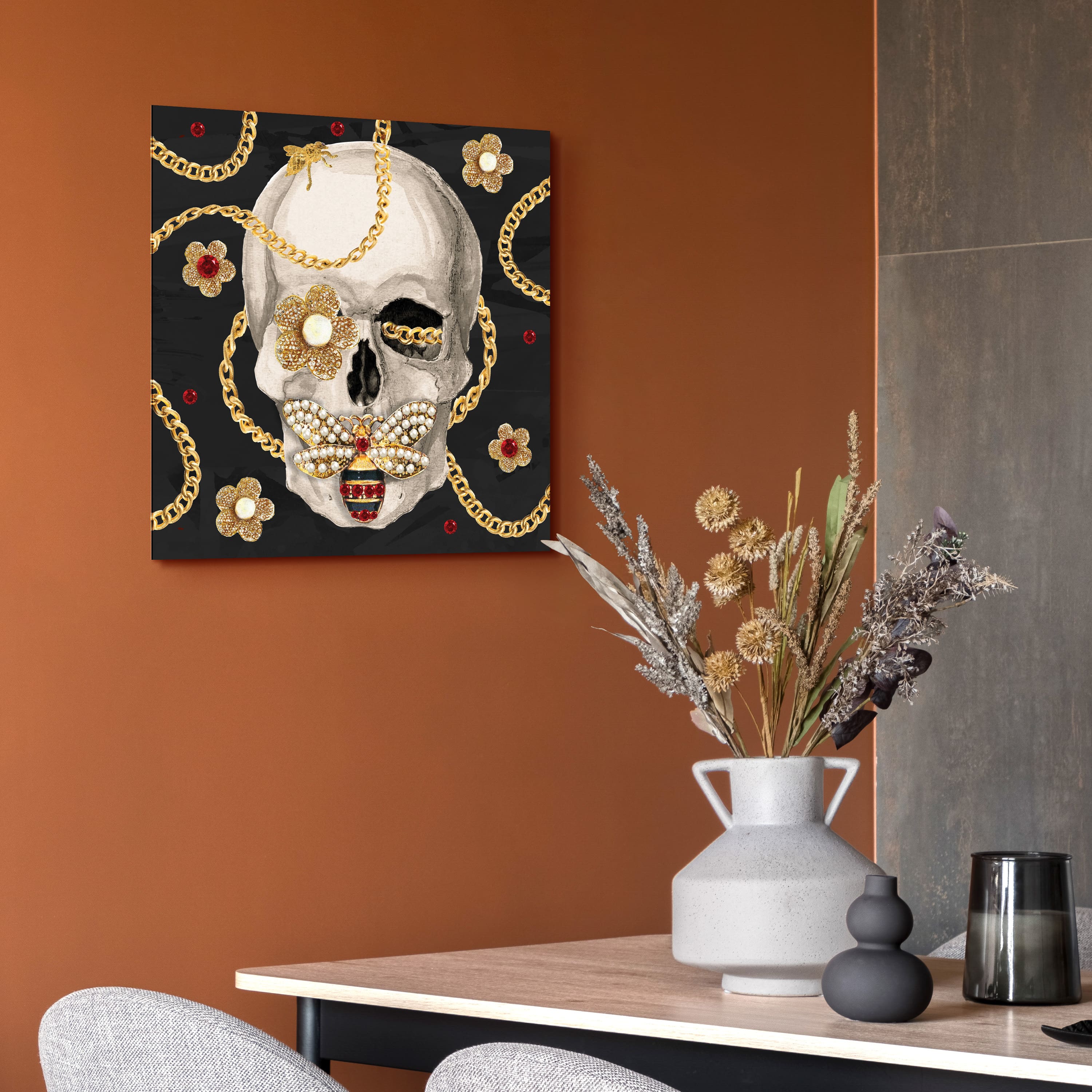 Empire Art Direct 24" x 24" Gold Digger Frameless Free Floating Printed Tempered Glass Wall Art