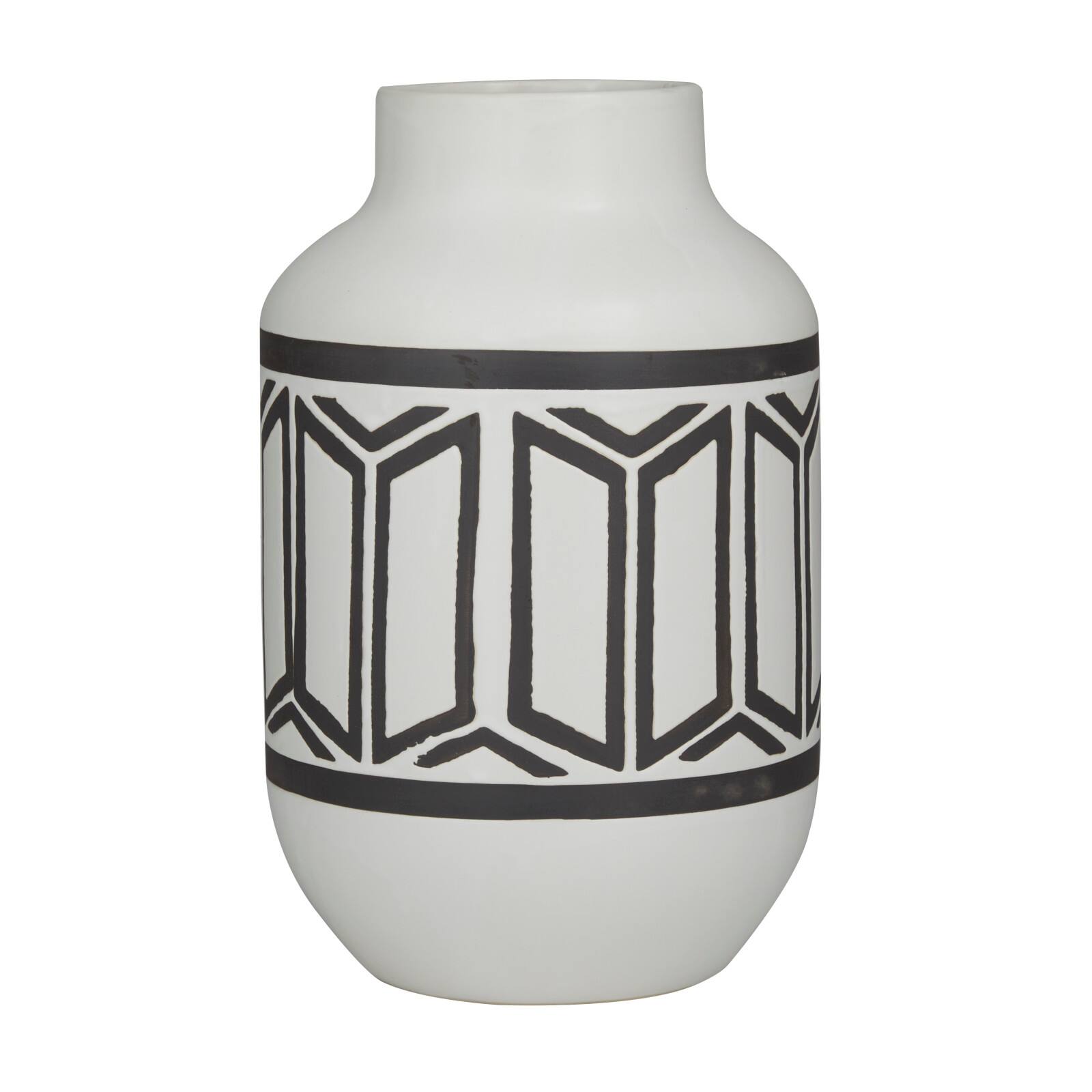 White Porcelain Transitional Vase, 12" x 7" x 7"