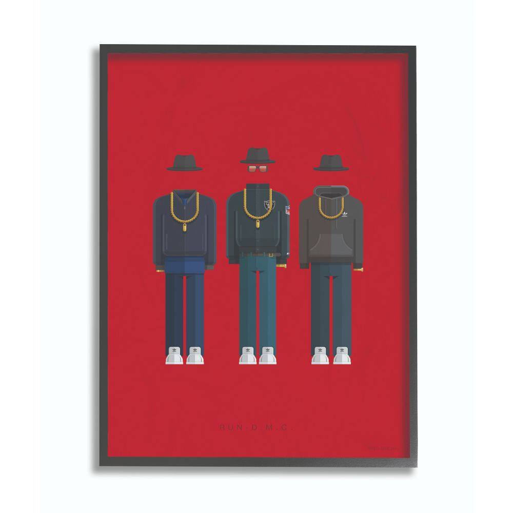 Stupell Industries Run DMC Fashion Design in Black Frame Wall Art