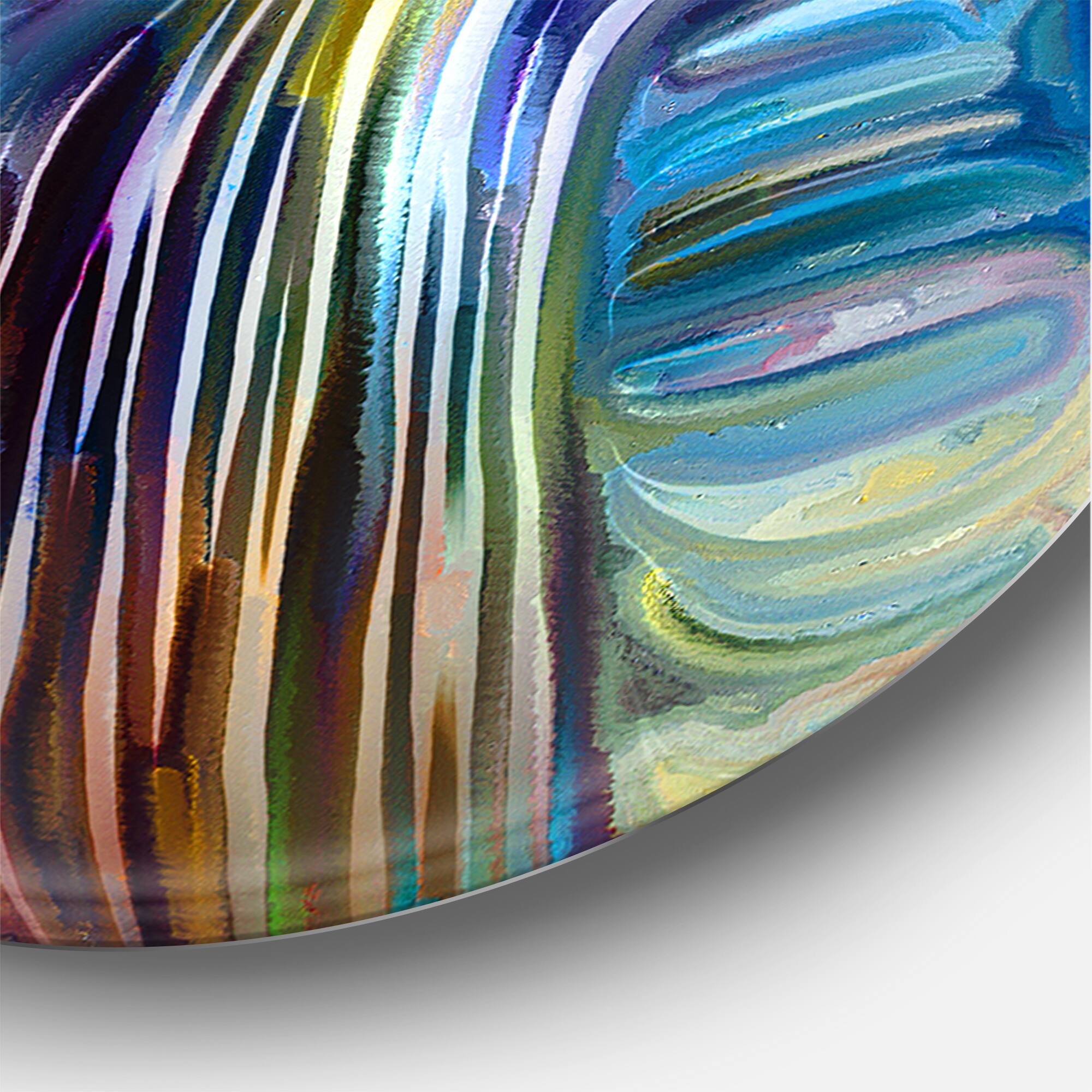 Designart - Colour Fusion VI - Modern Metal Circle Wall Art