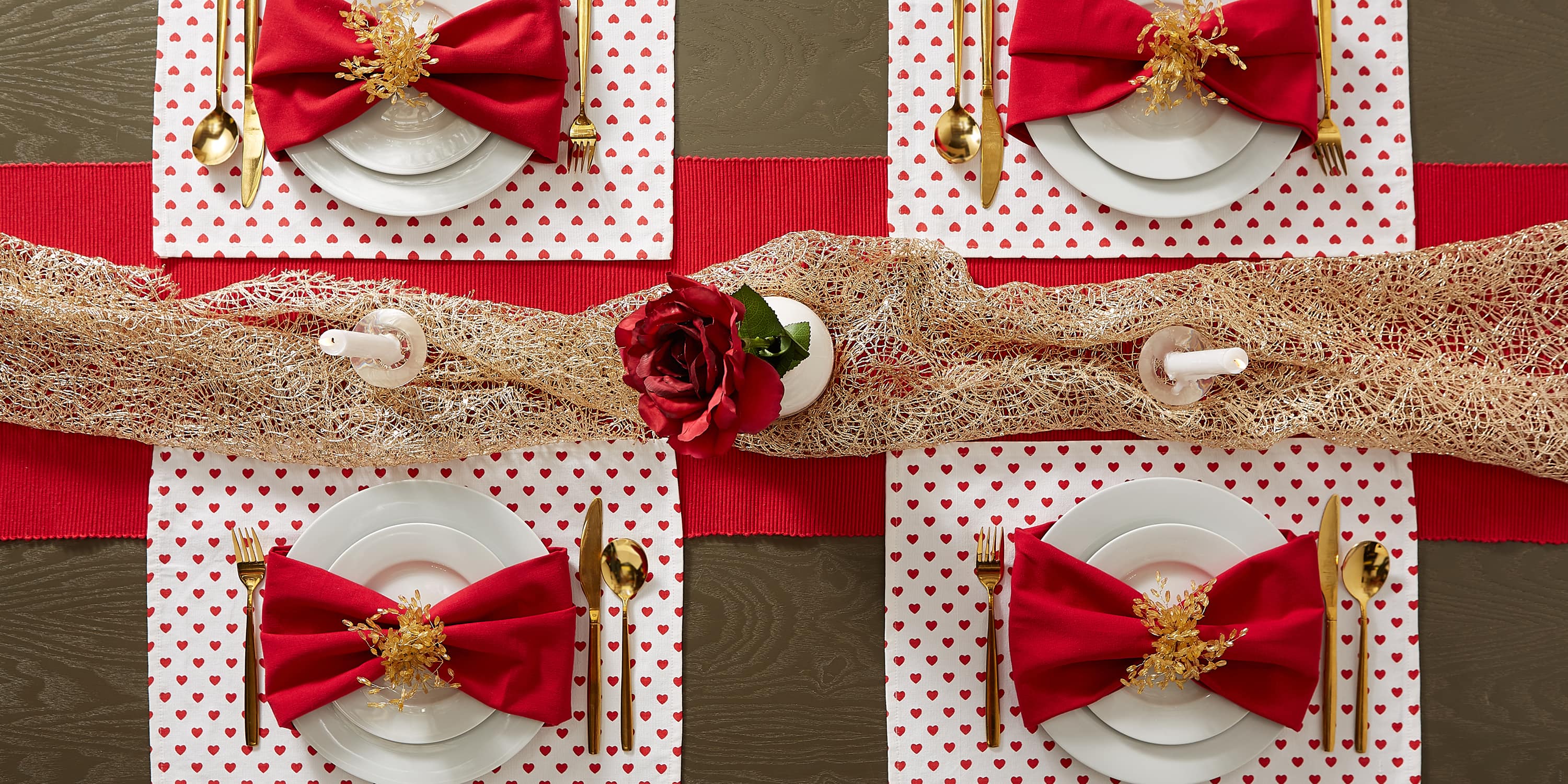 DII® Lil Hearts Ribbed Placemats, 6ct.