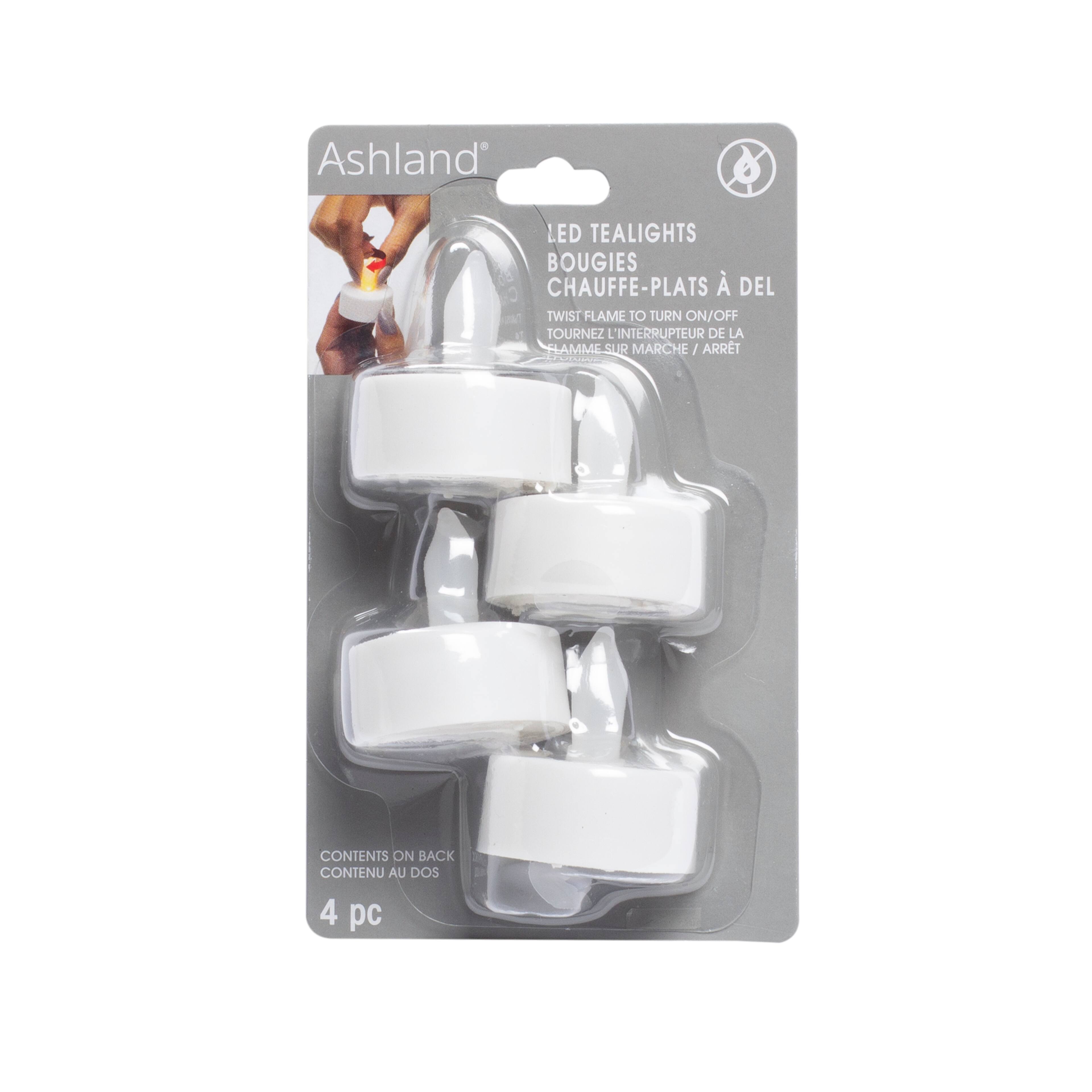 White LED Twist Flame Tealight Candles, 4ct. by Ashland®