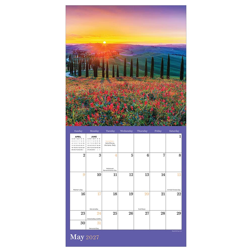 2027 Sunsets Mini Calendar