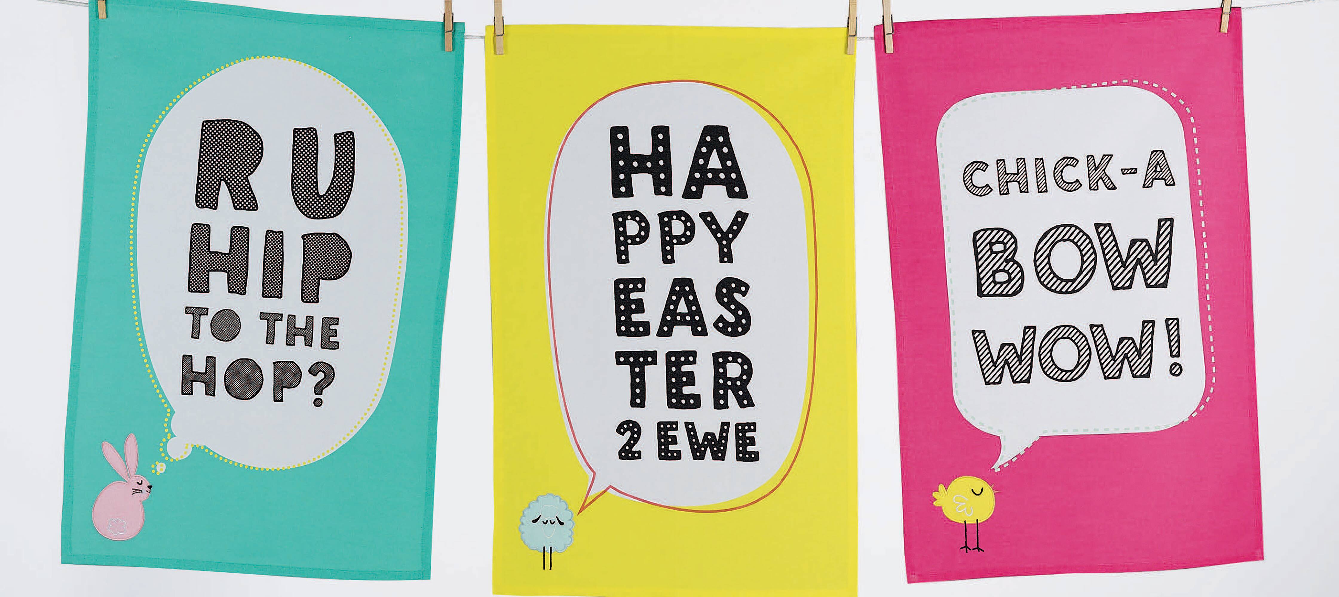 DII® Easter Animals Dishtowels, 3ct.