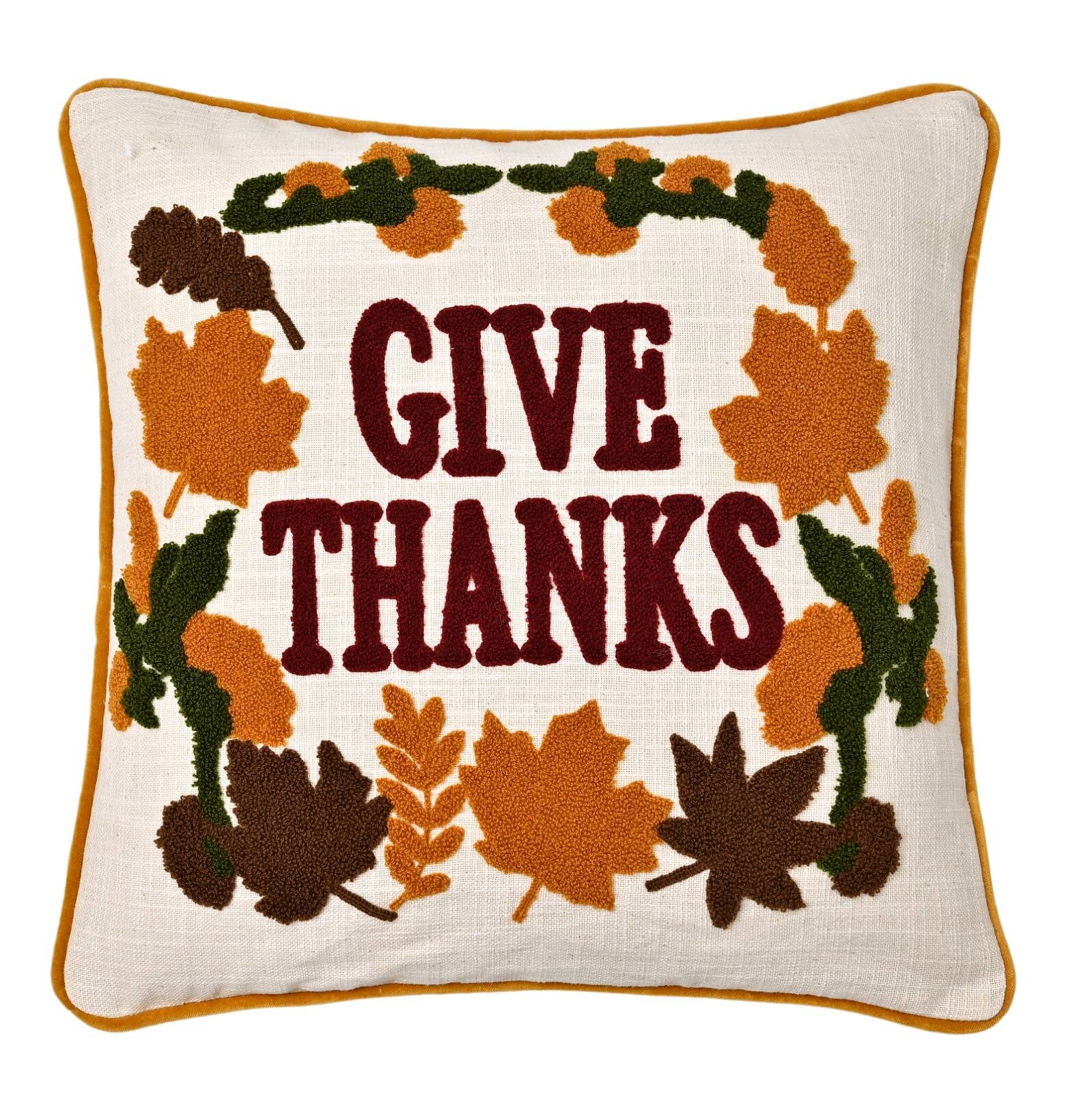 18" Give Thanks Pillow by Ashland®