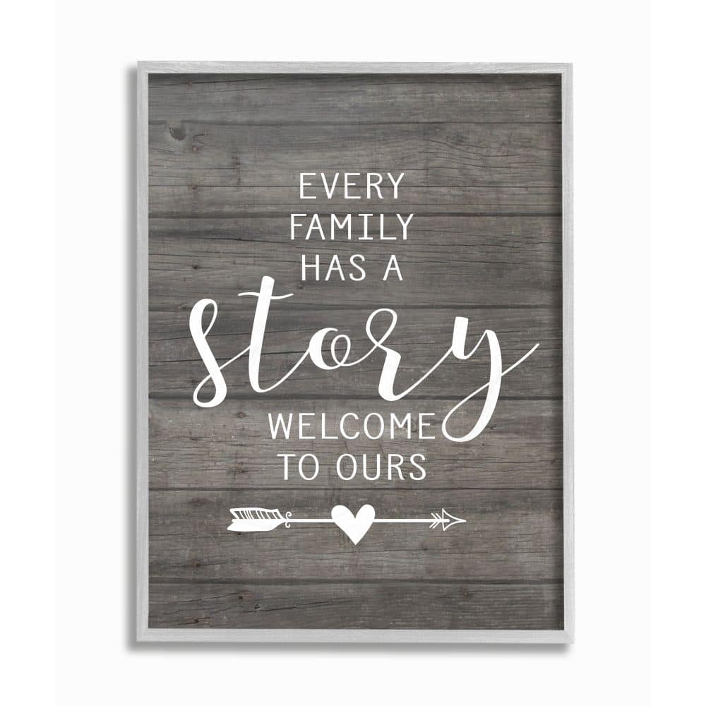 Stupell Industries Every Family Has A Story Wall Art in Frame