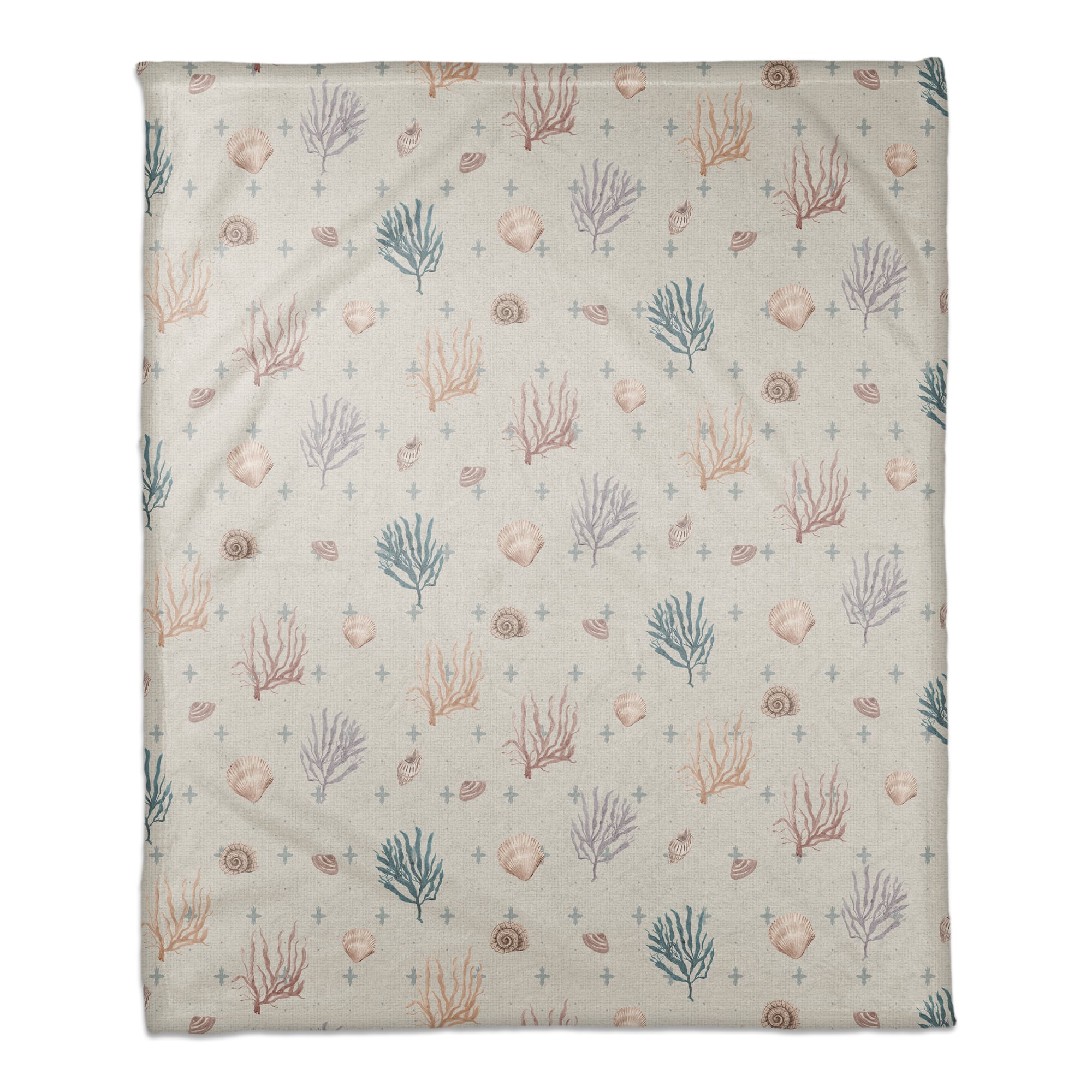 Multi Shell Coral & Plus Coral Fleece Blanket