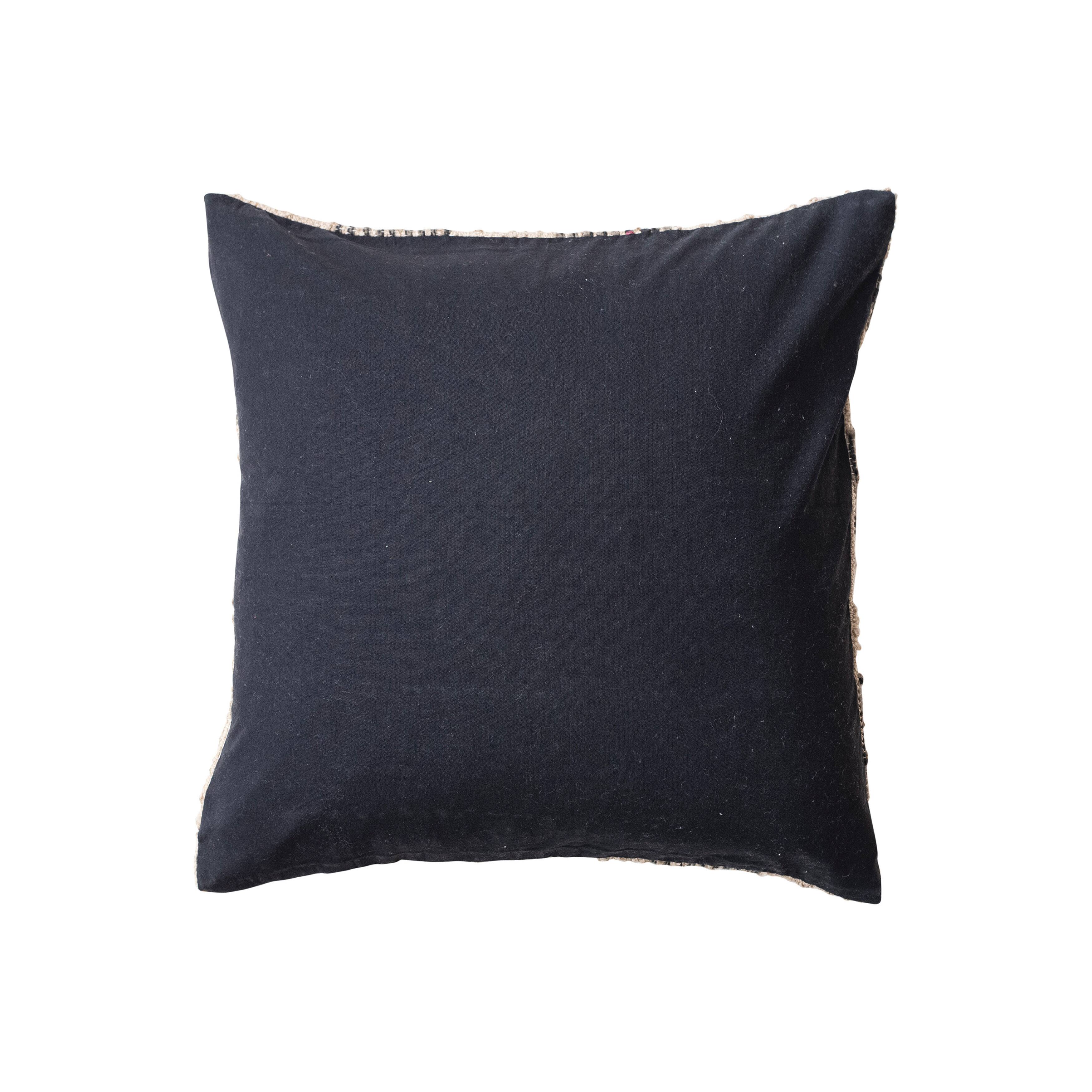 Hello Honey® 20" x 20" Brown & Tan Checkered Indoor & Outdoor Hand-Woven Fabric Pillow