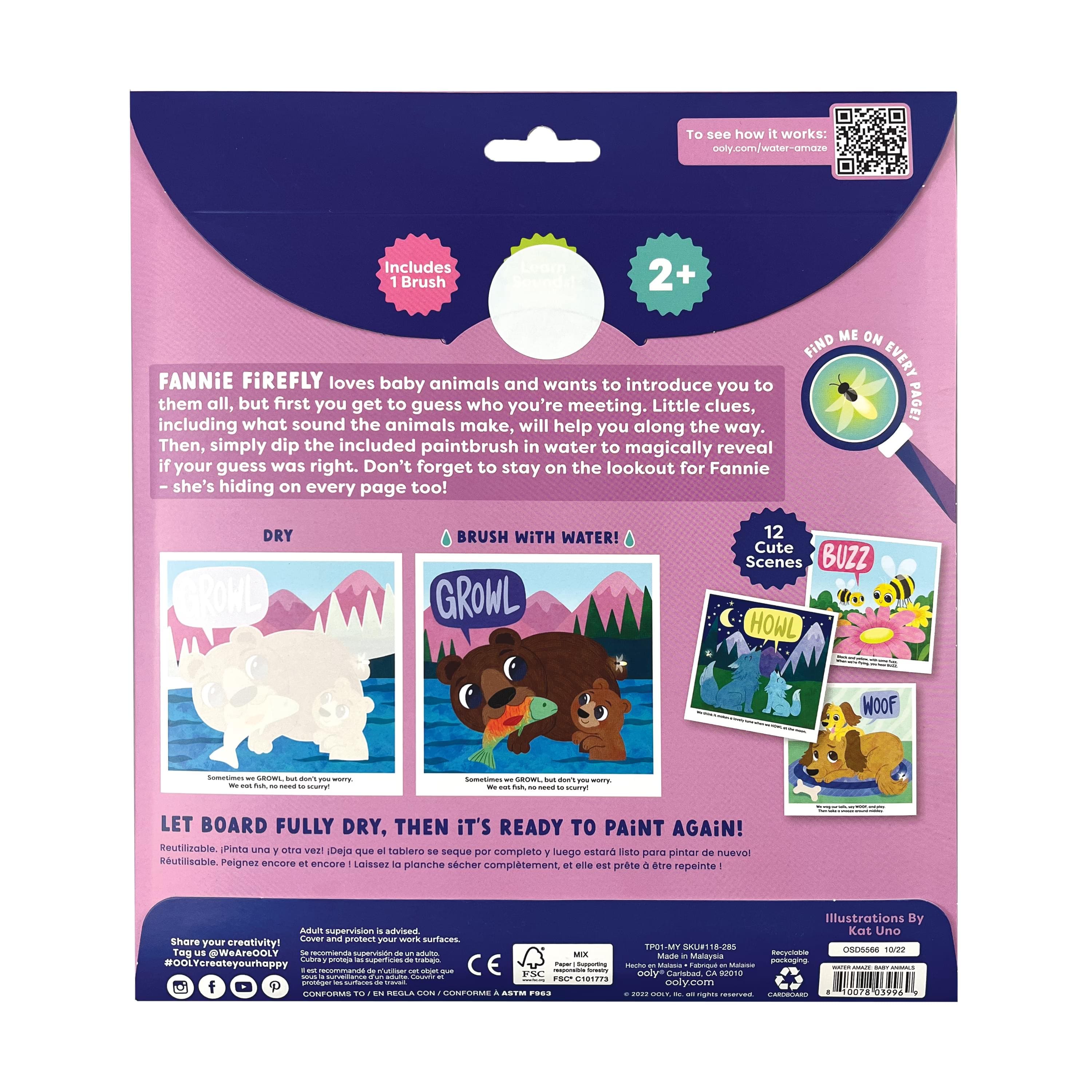 OOLY Water Amaze Baby Animals Water Reveal Boards