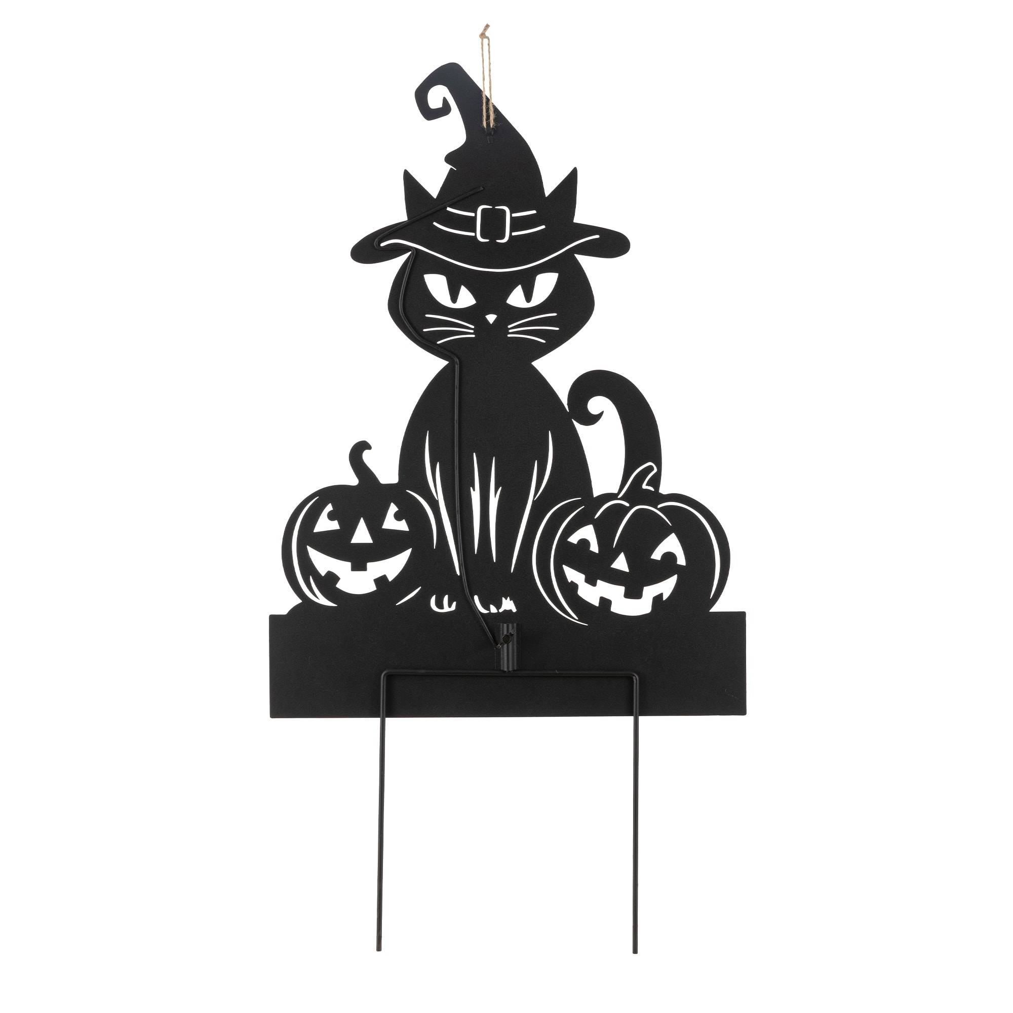 Glitzhome® 30.25" Halloween Metal Silhouette Cat Yard Stake